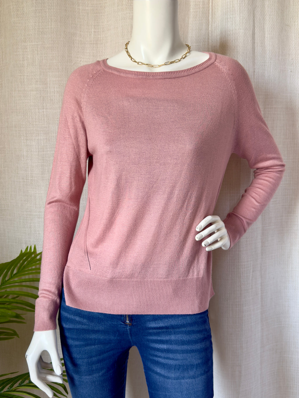 Stradivarius Basics Dusty Pink Knit Sweater | Medium
