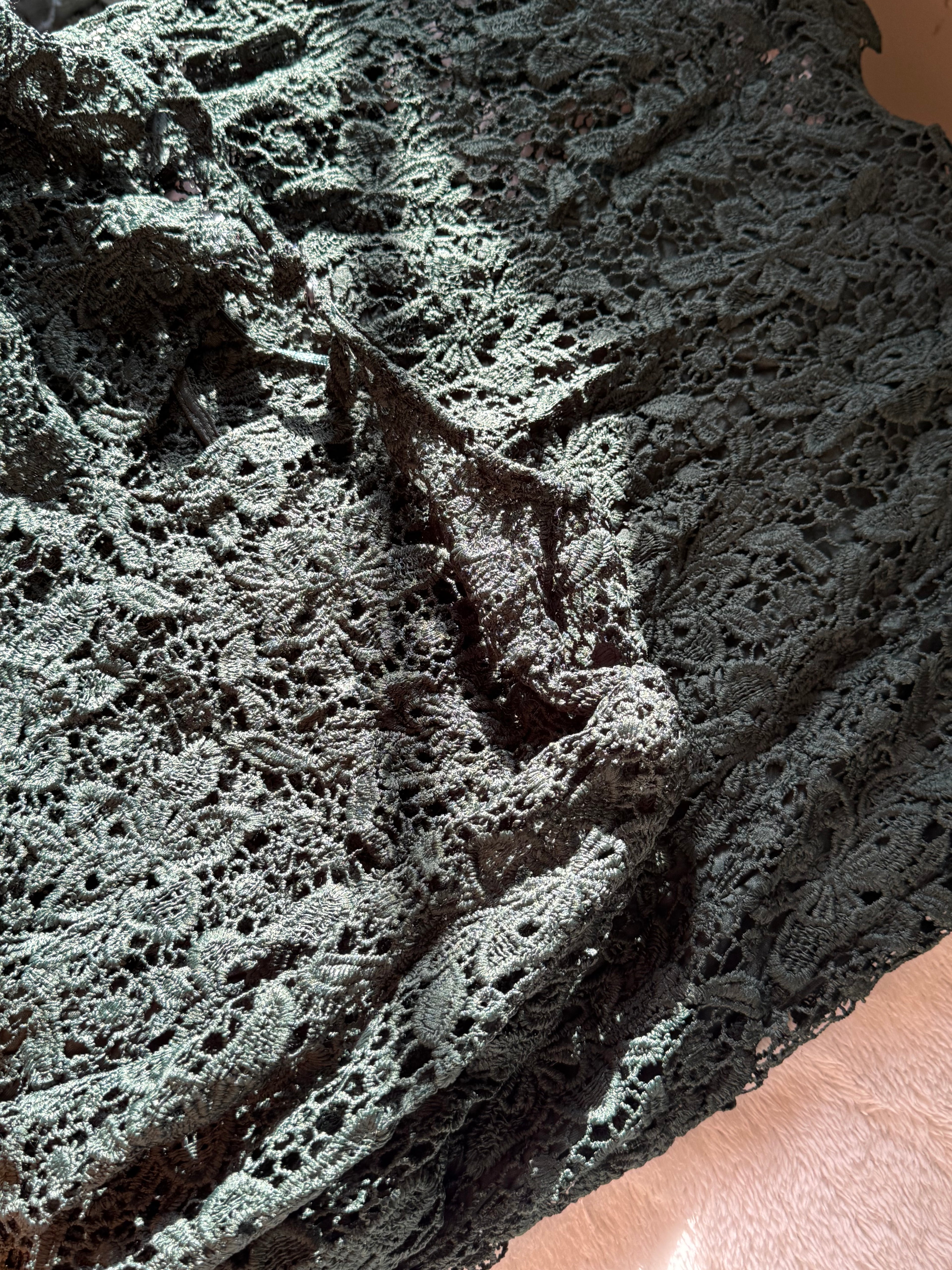 ATMOSPHERE Green Lace Shift Dress | UK 16