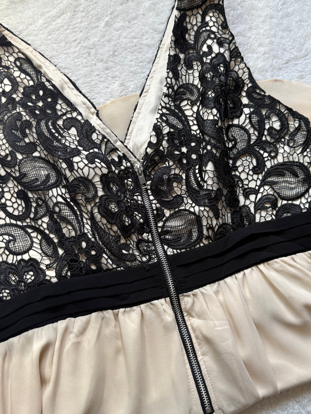 Black Lace & Cream Skater Dress by Little Mistress - Women’s Size 18 - New with Tags
