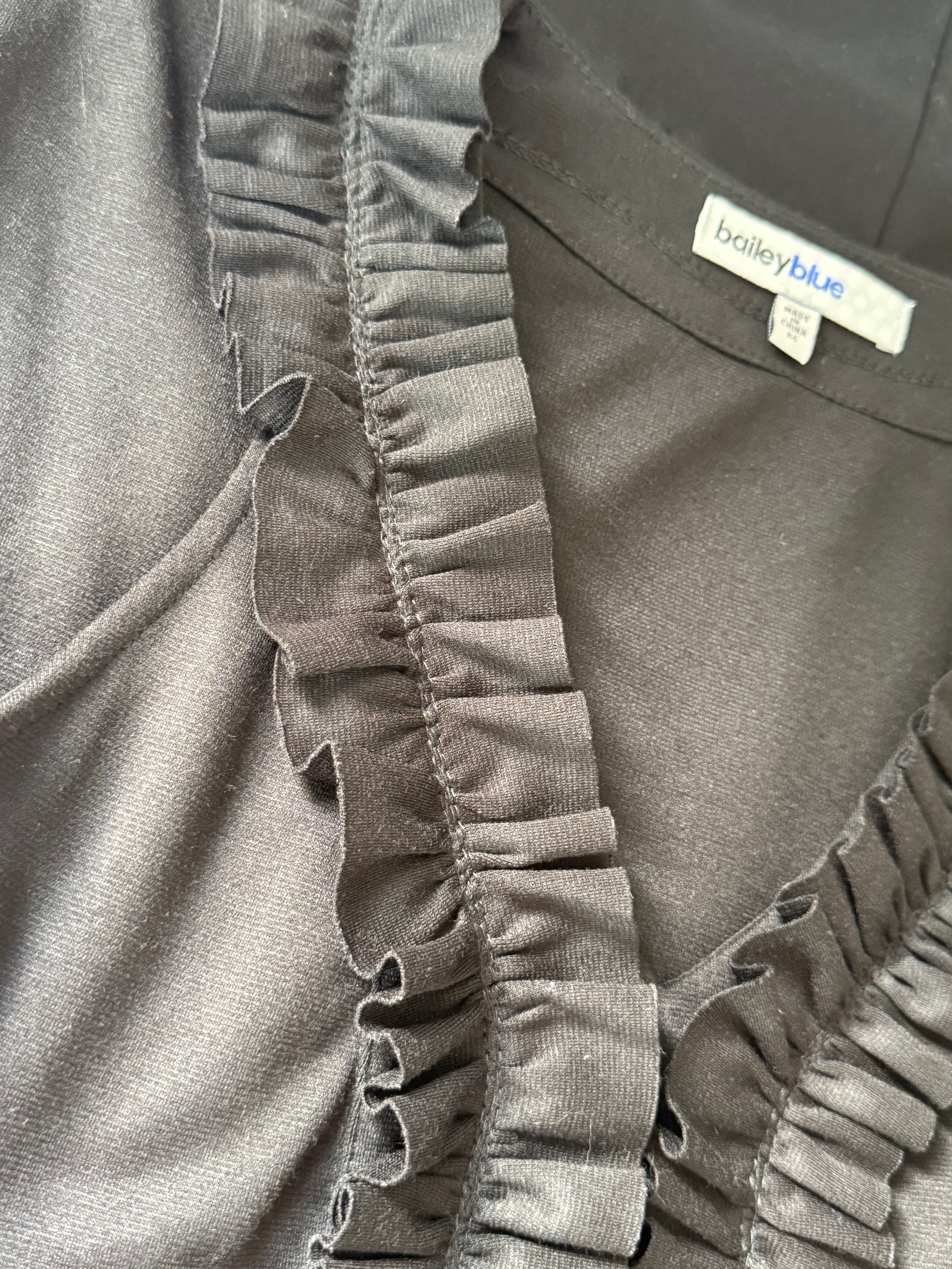 BAILEY BLUE Black Sleeveless Ruffle Trim Dress | Size M (Preloved)