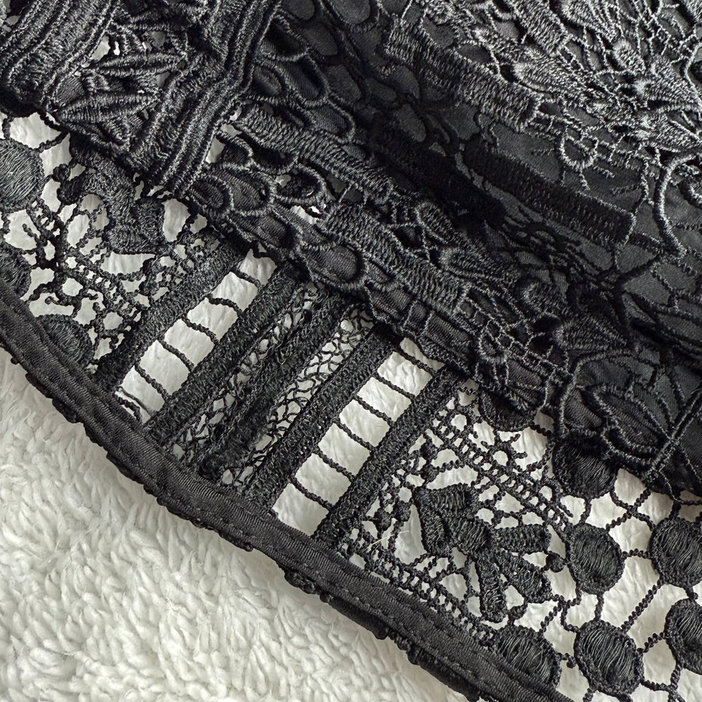 Forever New Black Lace Dress with Bell Sleeves