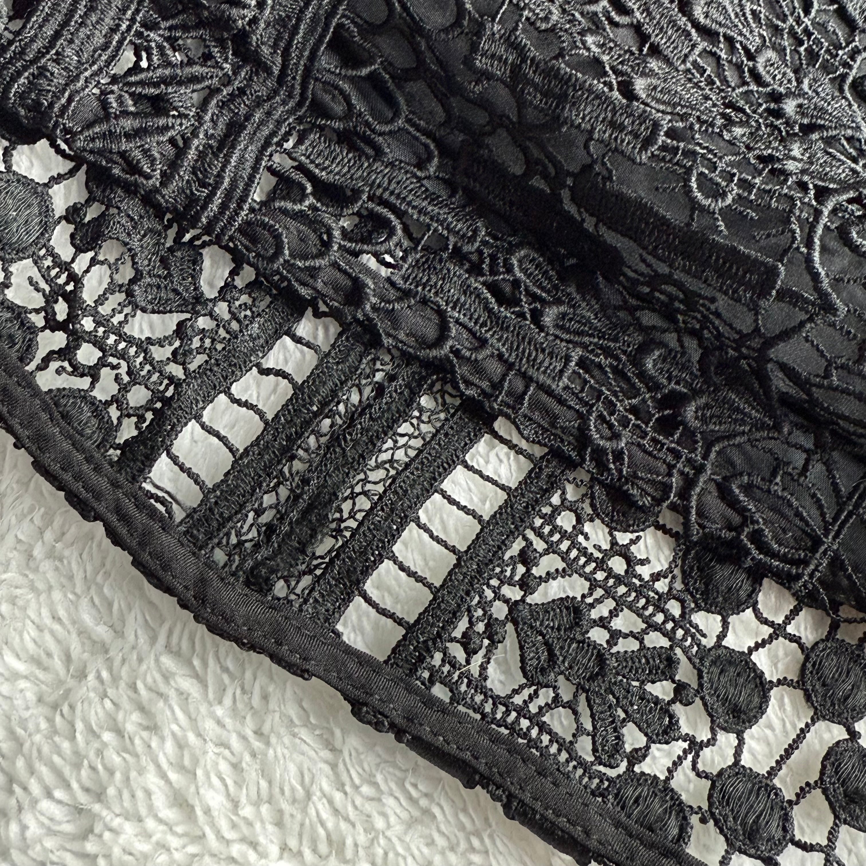 Forever New Black Lace Dress with Bell Sleeves