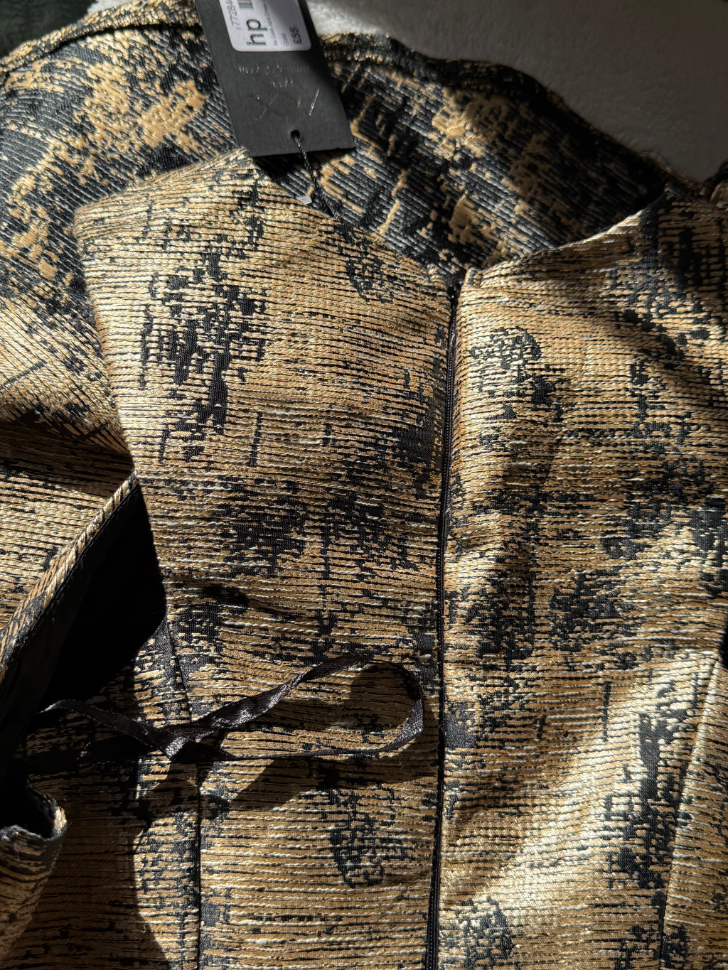 AX PARIS Gold & Black Metallic Skater Dress - UK 8 | WITH TAG! 🏷️