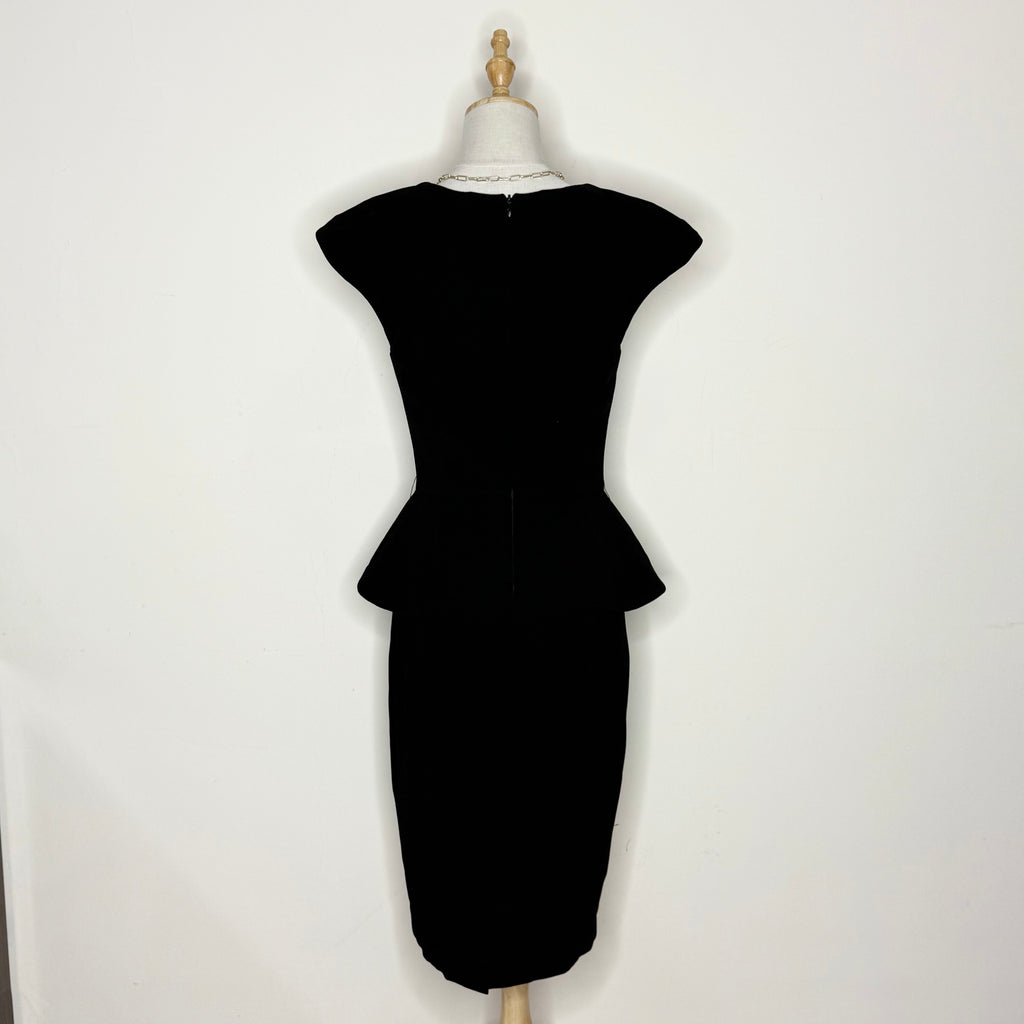 Cue Black Peplum Sheath Dress