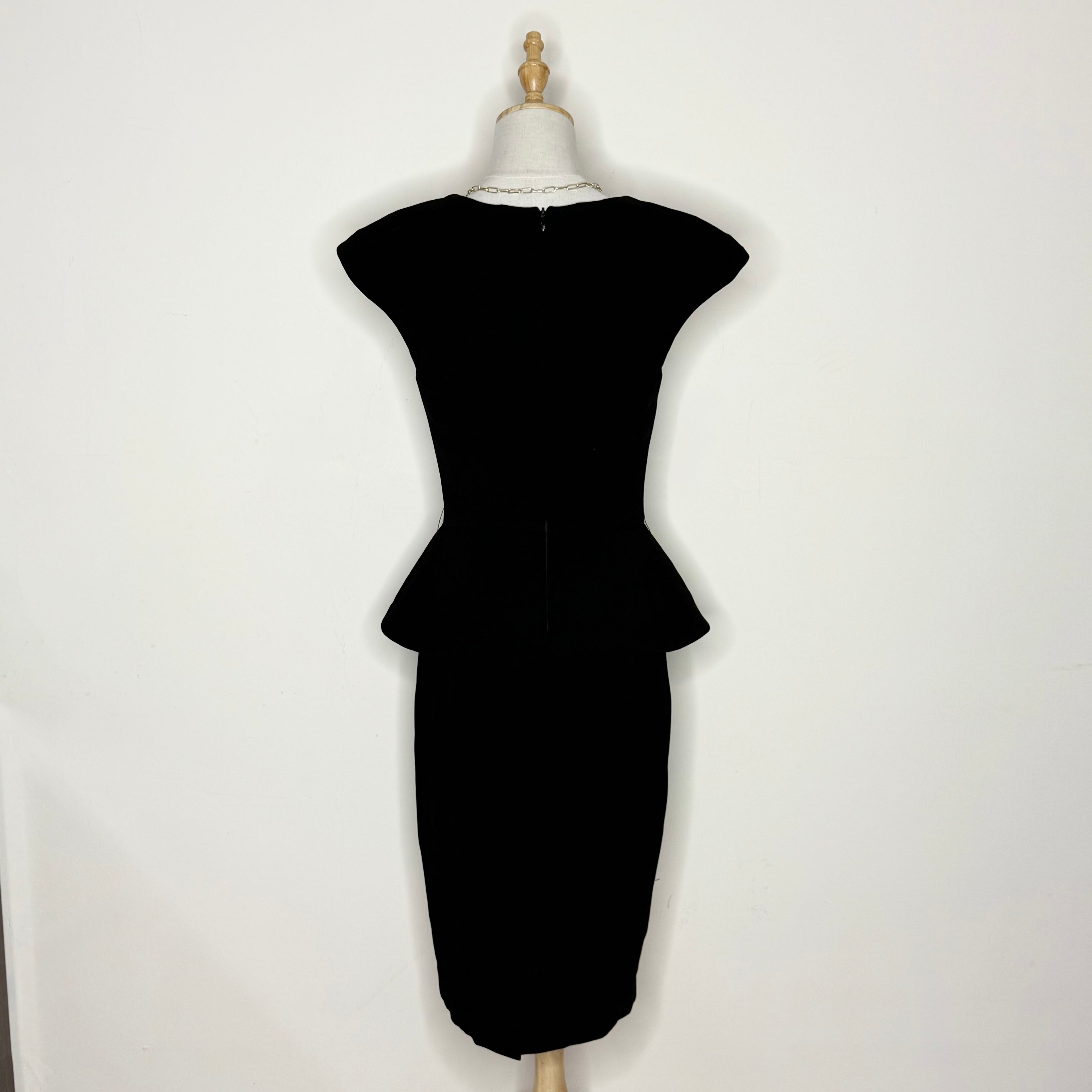 Cue Black Peplum Sheath Dress