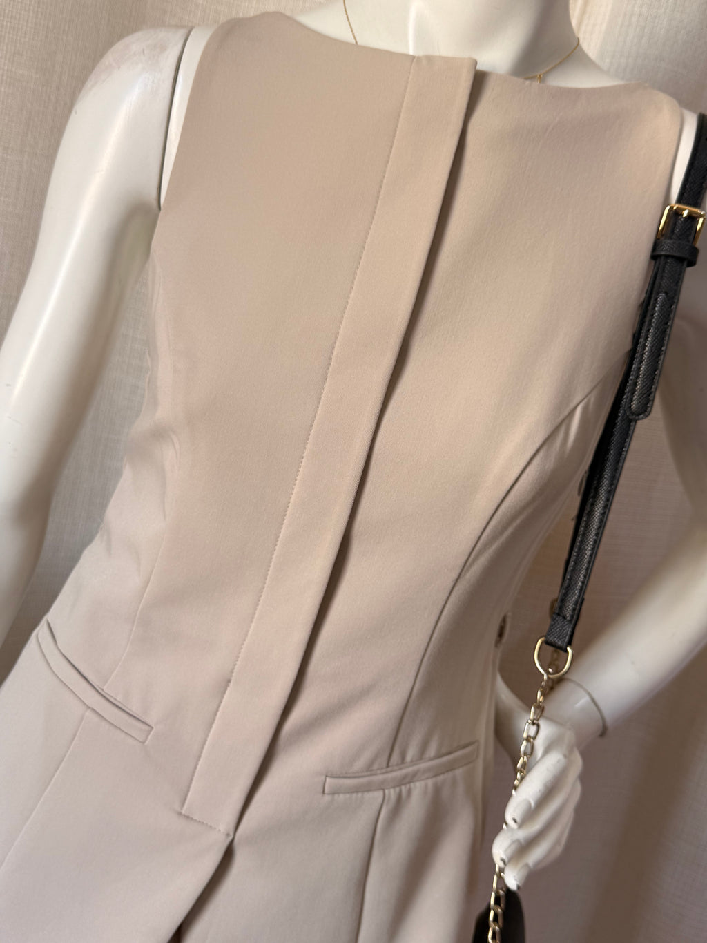 Zara Tailored Sleeveless Blazer-Style Mini Dress (Size EUR S / US S)