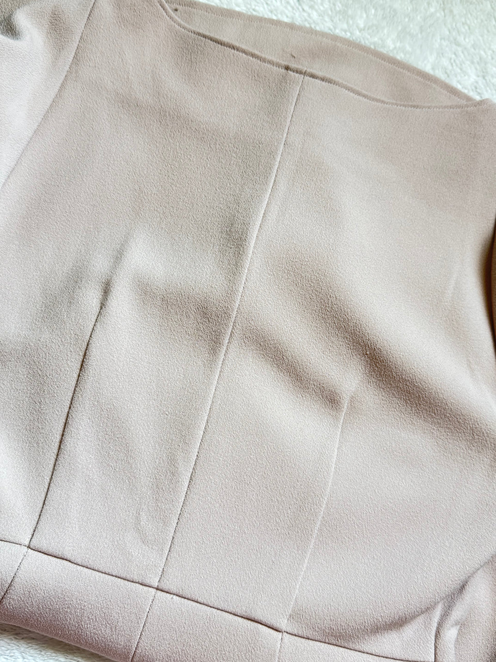 Light Pink A-Line Dress | Boat Neck | Bust 36"