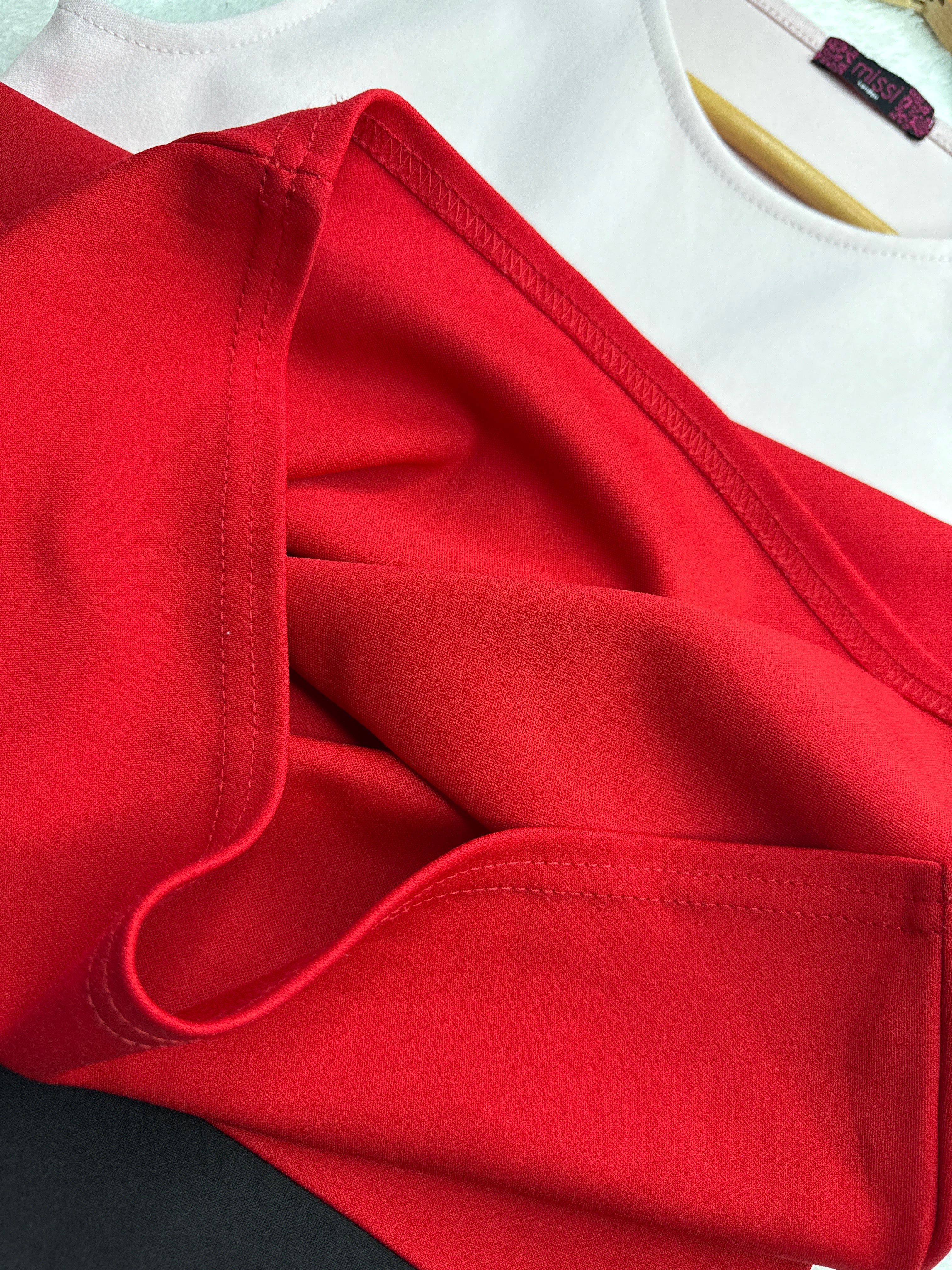 Missi London Tri-Color Bodycon Dress (UK 10 / Medium)