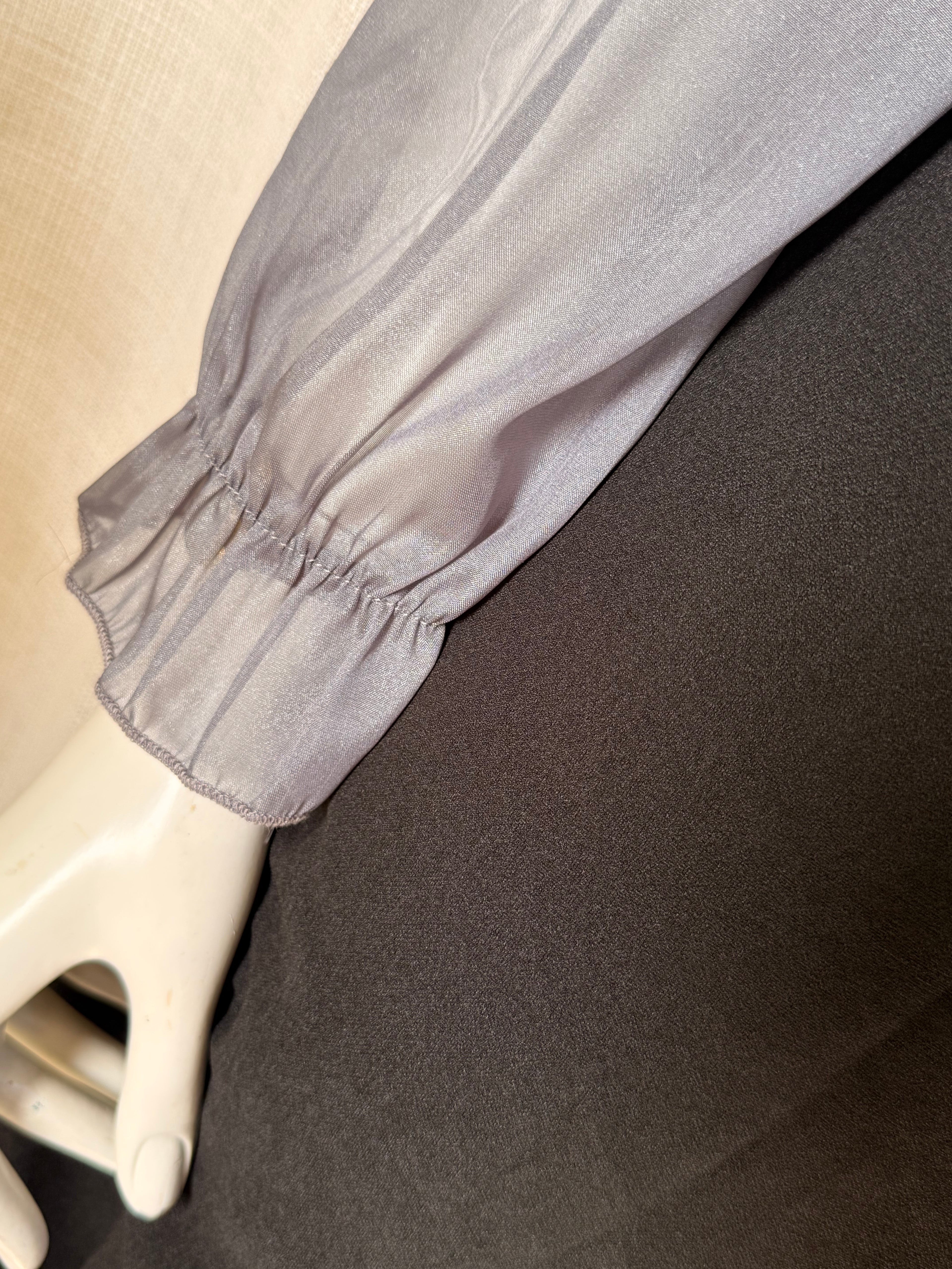 Layeet Mock Two-Piece Midi Dress | Satin Sleeves | Size M | NWT