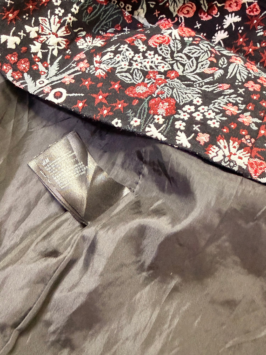 H&M Floral Brocade Tapestry Sleeveless Mini Dress - Size US 14 - Large