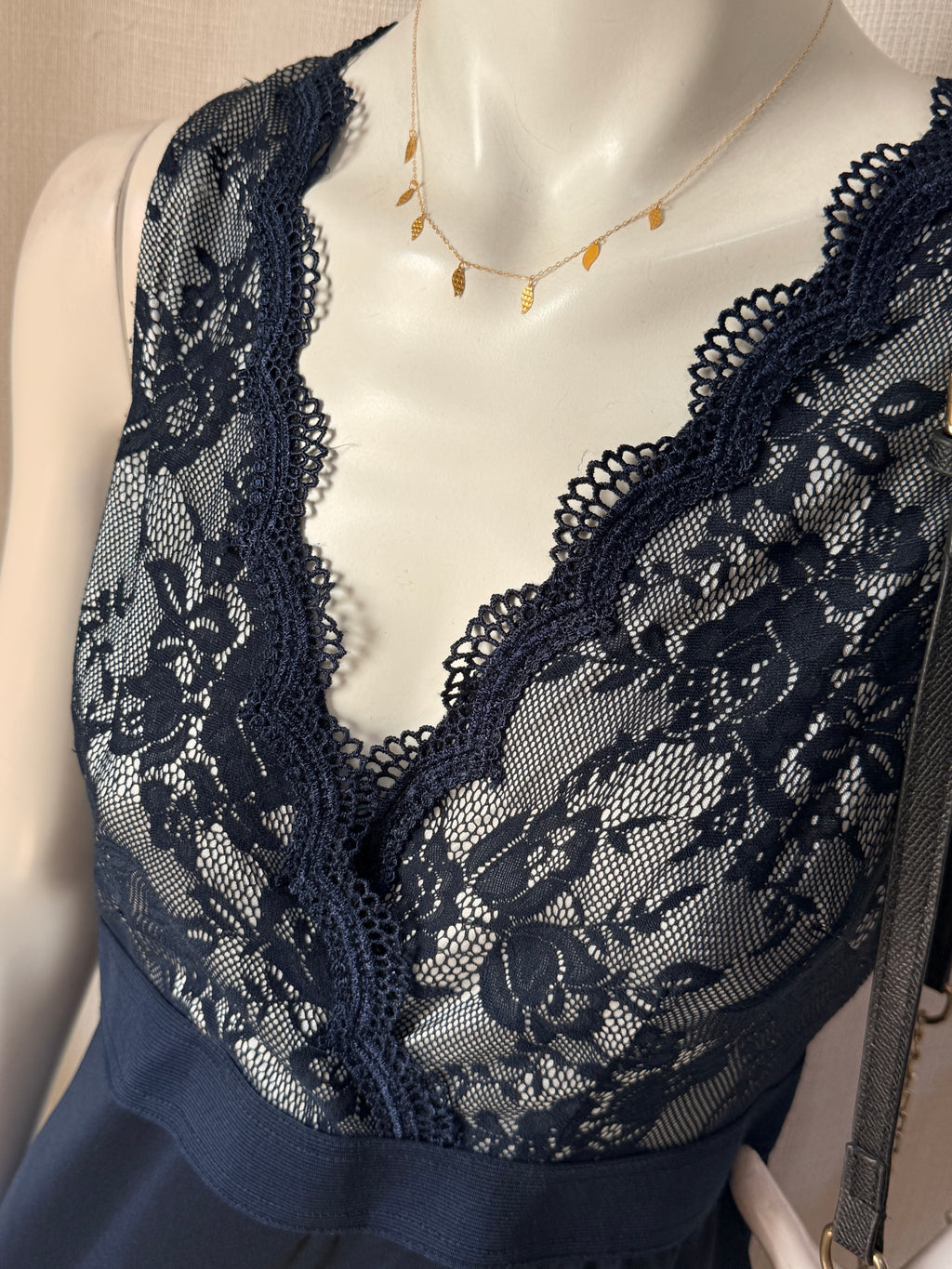 AX Paris Navy Lace Bodycon Midi Dress – Size 12 | Elegant Cocktail & Evening Dress