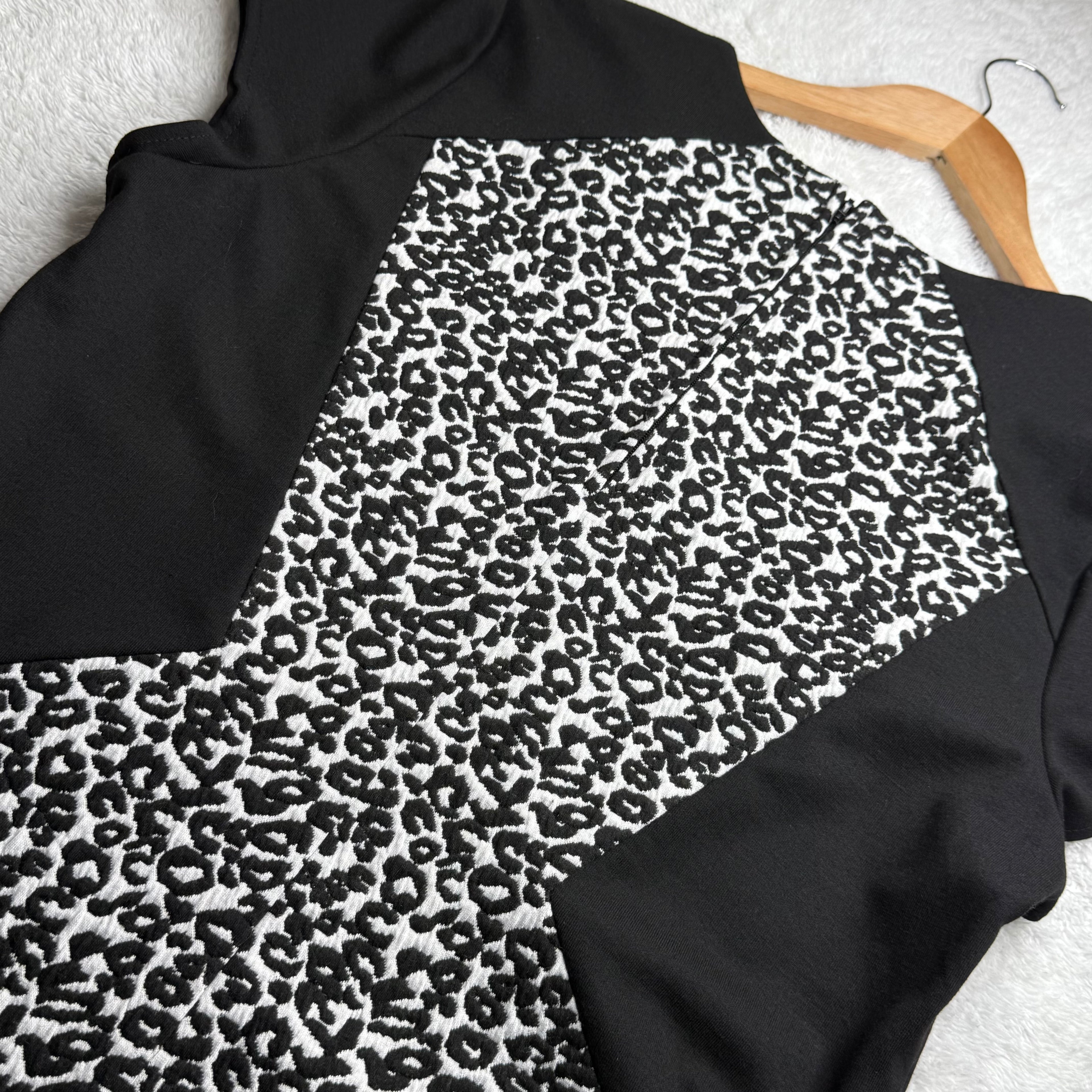 George Black & White Animal Print Tunic Dress