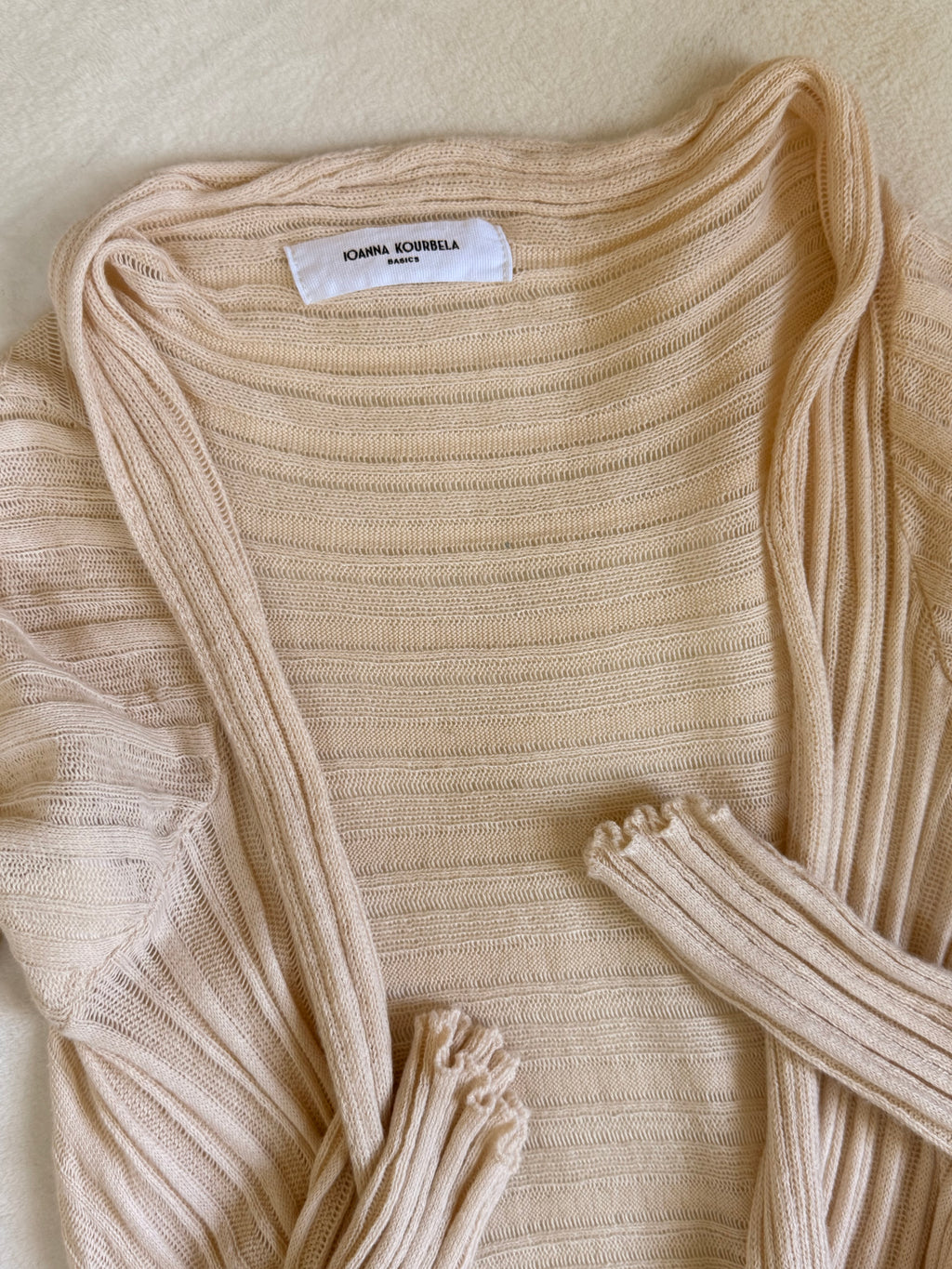 IOANNA KOURBELA Ribbed Longline Cardigan - Small
