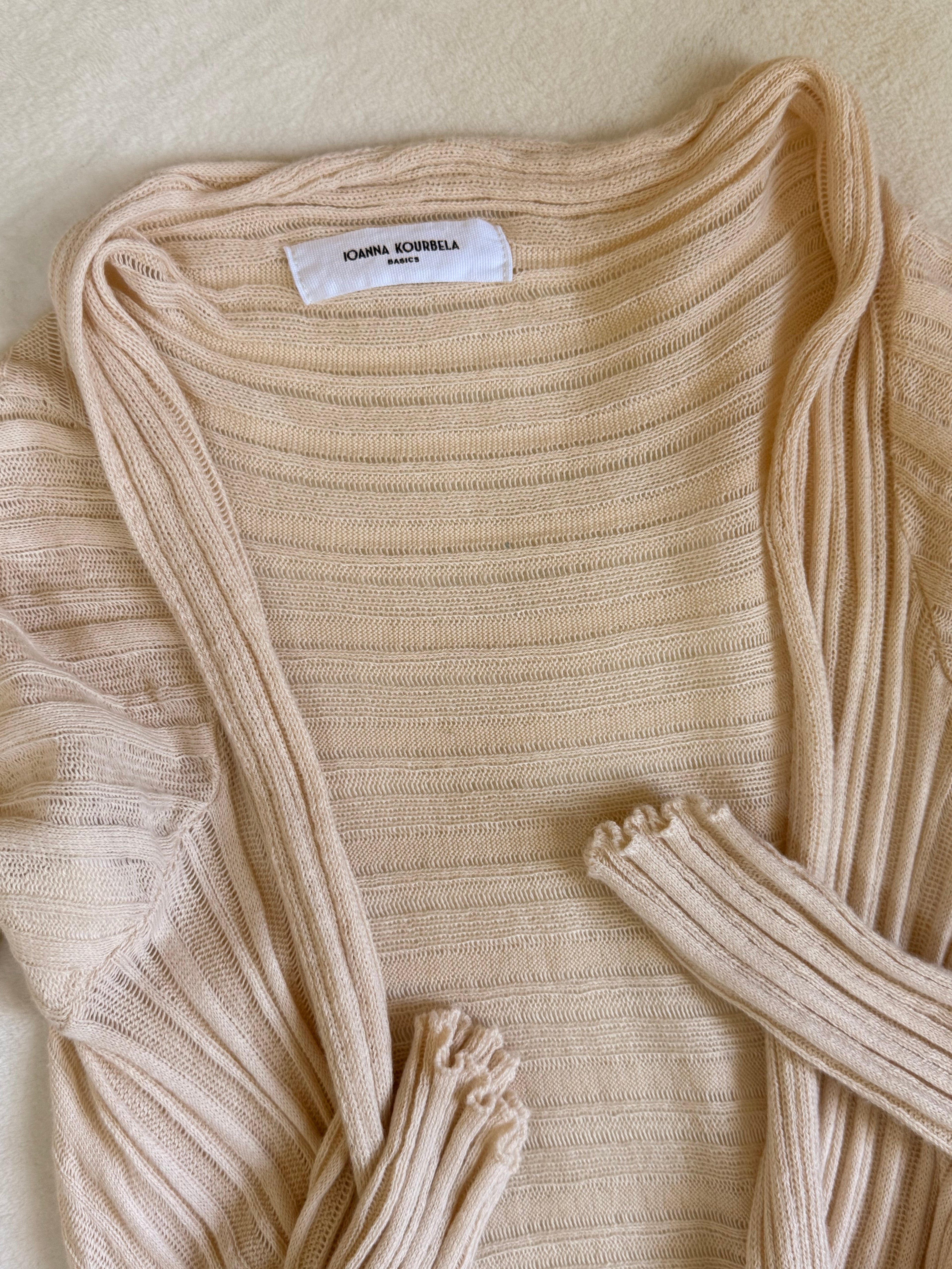 IOANNA KOURBELA Ribbed Longline Cardigan - Small