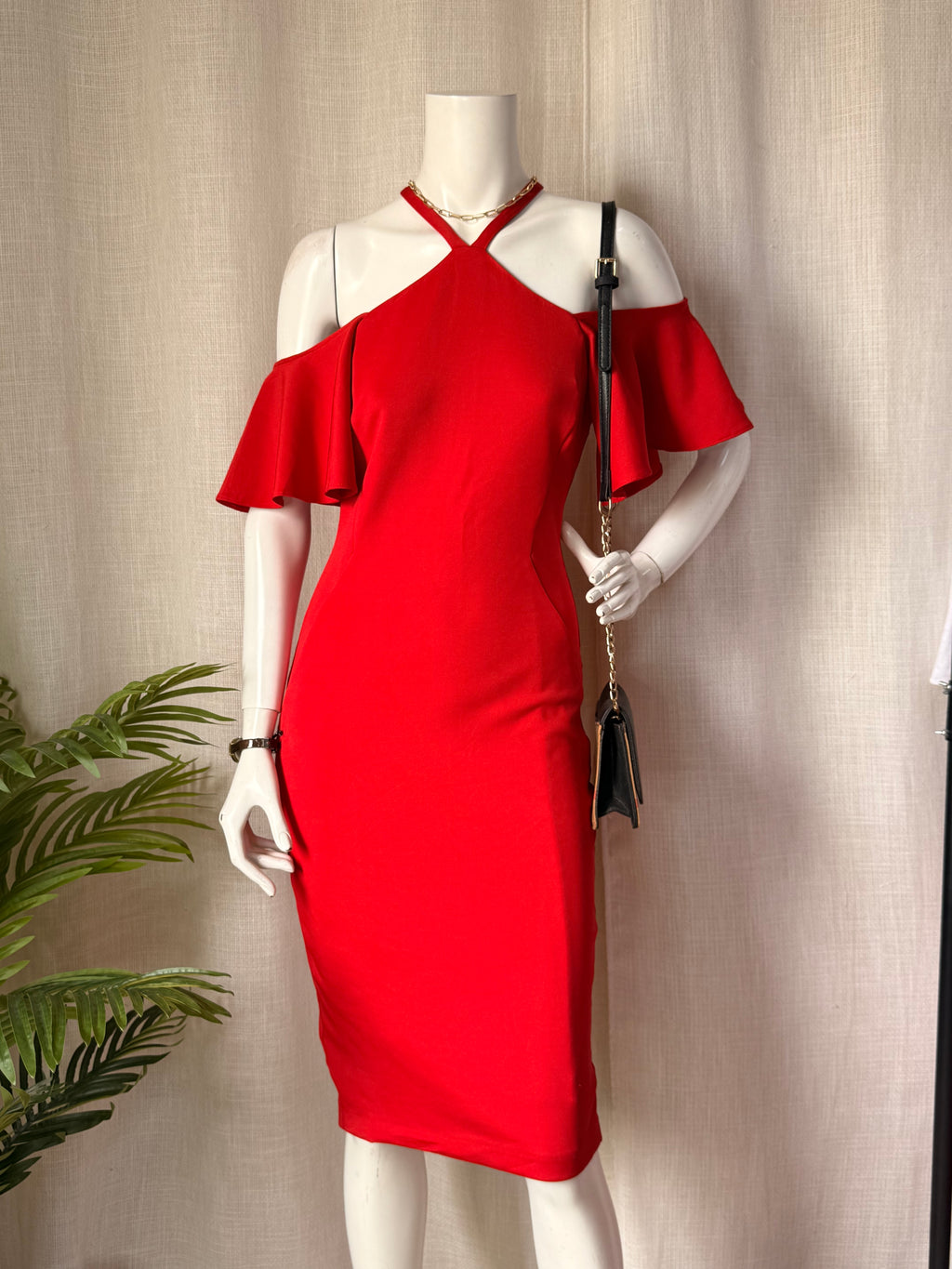 Stunning Preloved COAST Red Bodycon Dress - UK 10 for 25 AED!