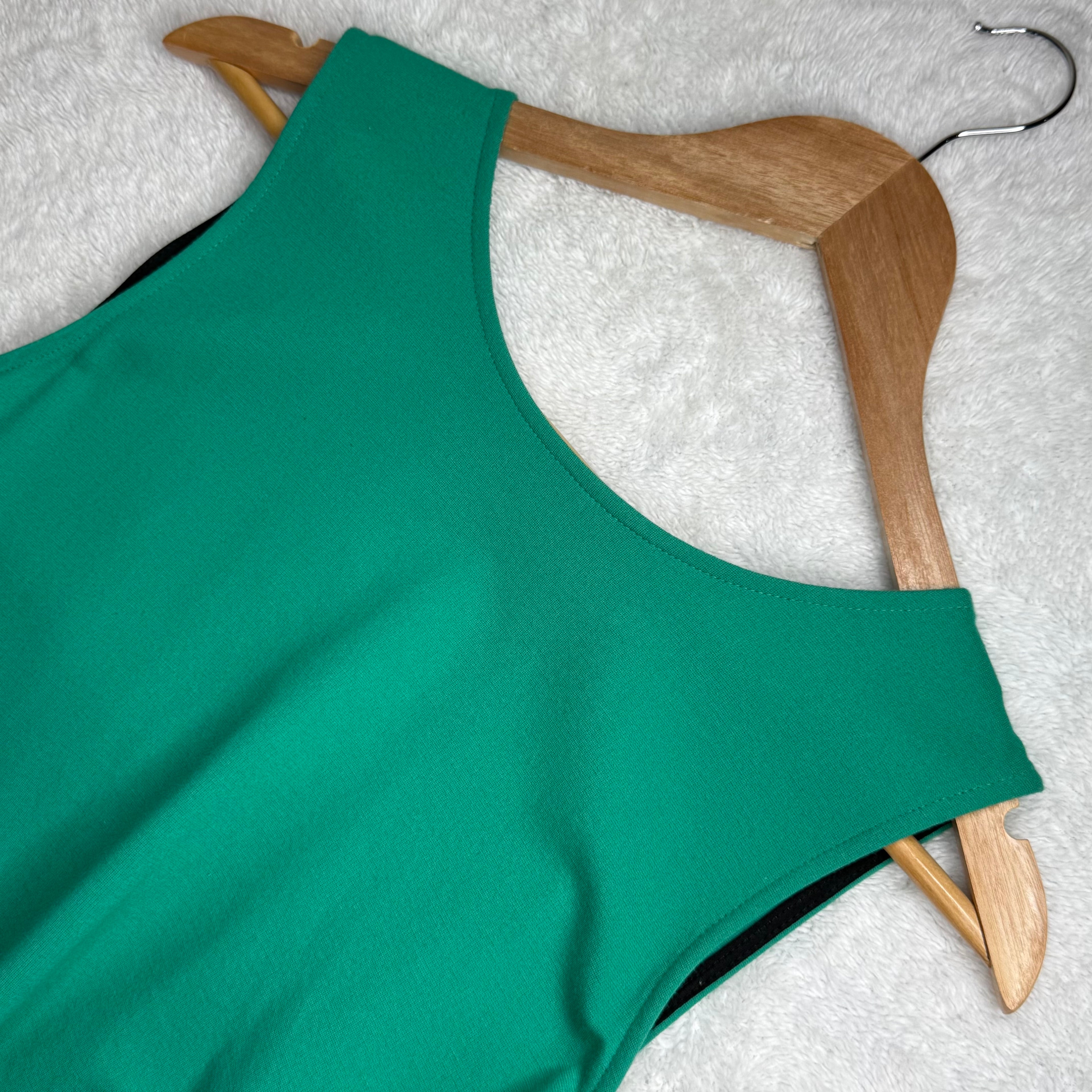 Kenneth Cole Emerald Green Ruched Dress