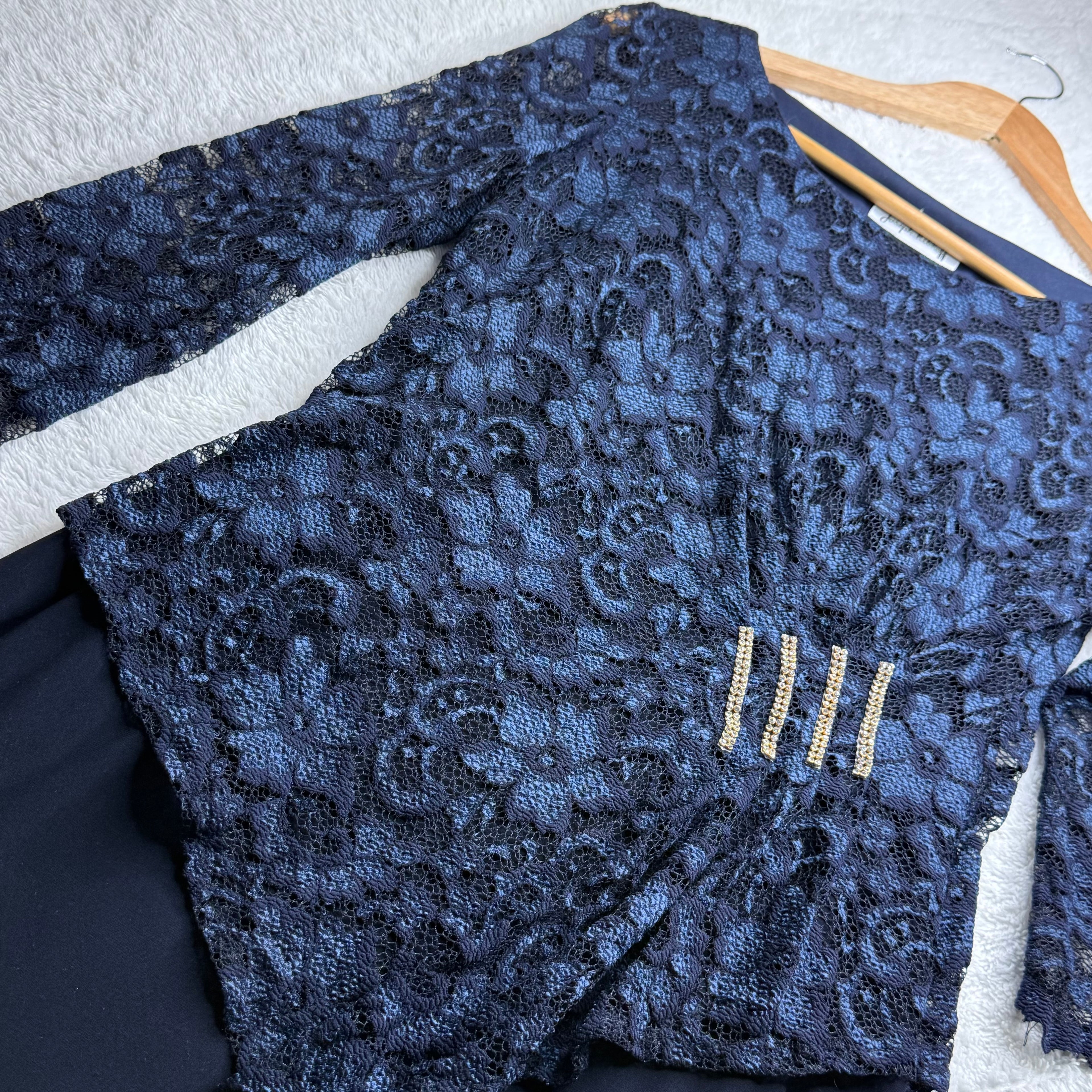 Joseph Ribkoff Navy Blue Lace Dress