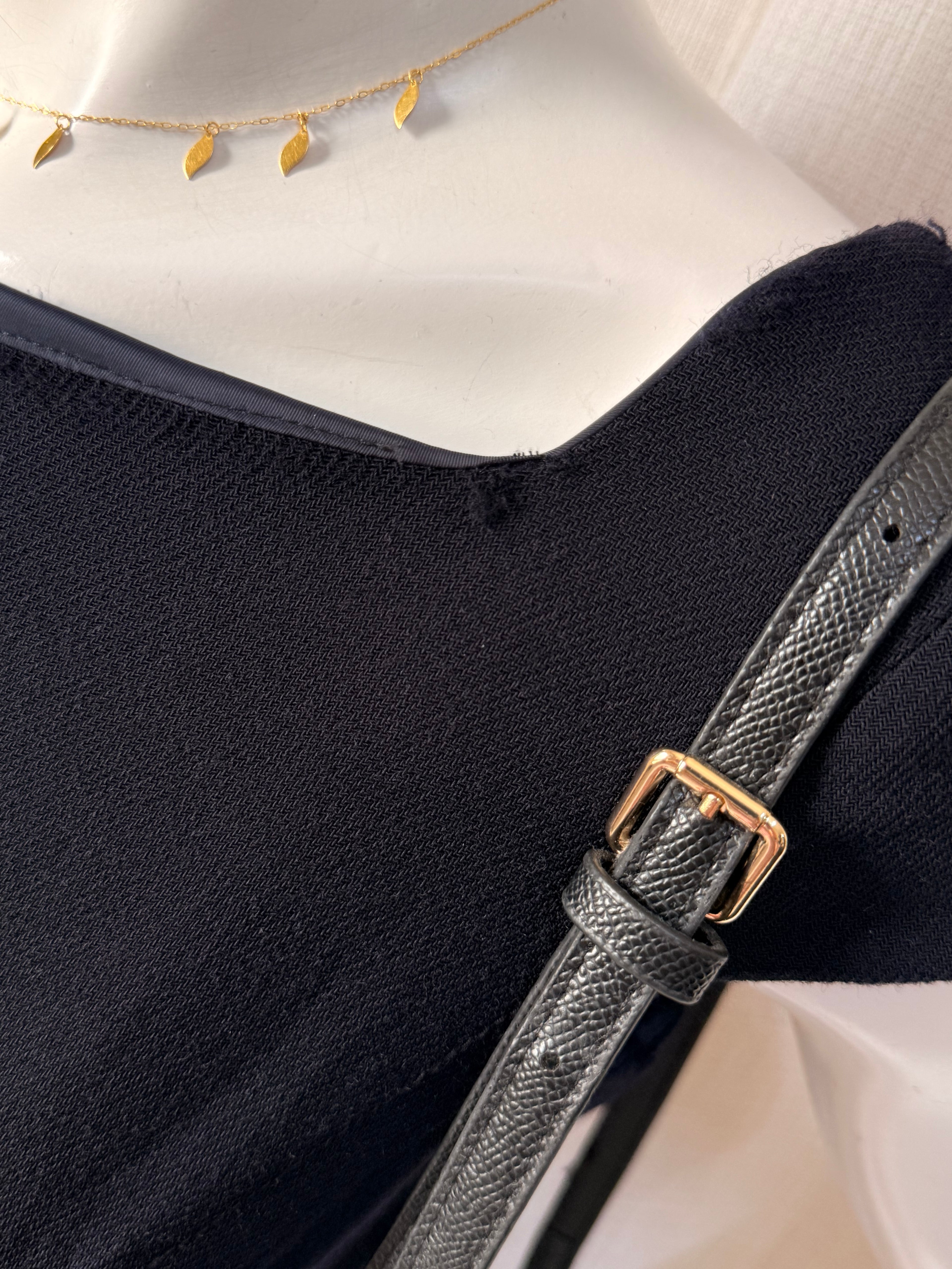 Hobbs London Navy Blue Wool Blend Sheath Work Dress – UK 10 | Classic Office & Business Dress