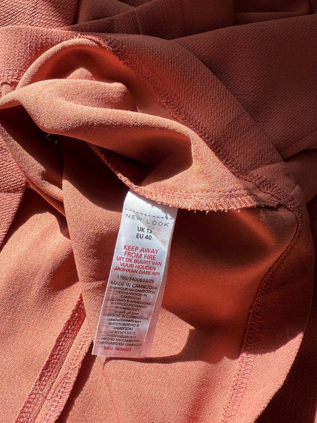 Stylish Preloved NEW LOOK V-Neck Shift Dress with Pockets - UK 12