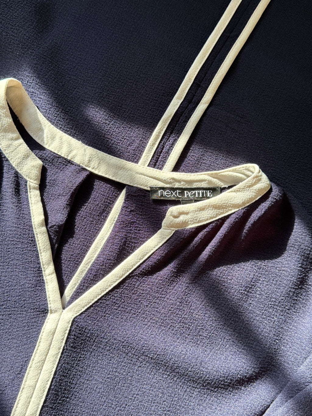 NEXT Navy Tunic Dress with Back Zip Detail | UK 14 (Preloved)