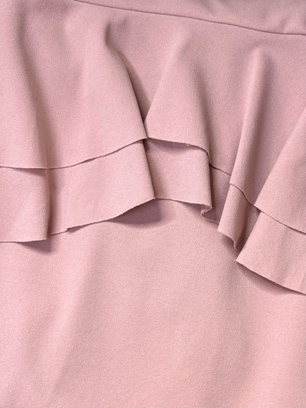 Cherry Moda Blush Pink Peplum V-Neck Midi Dress – Size XS / UK 6