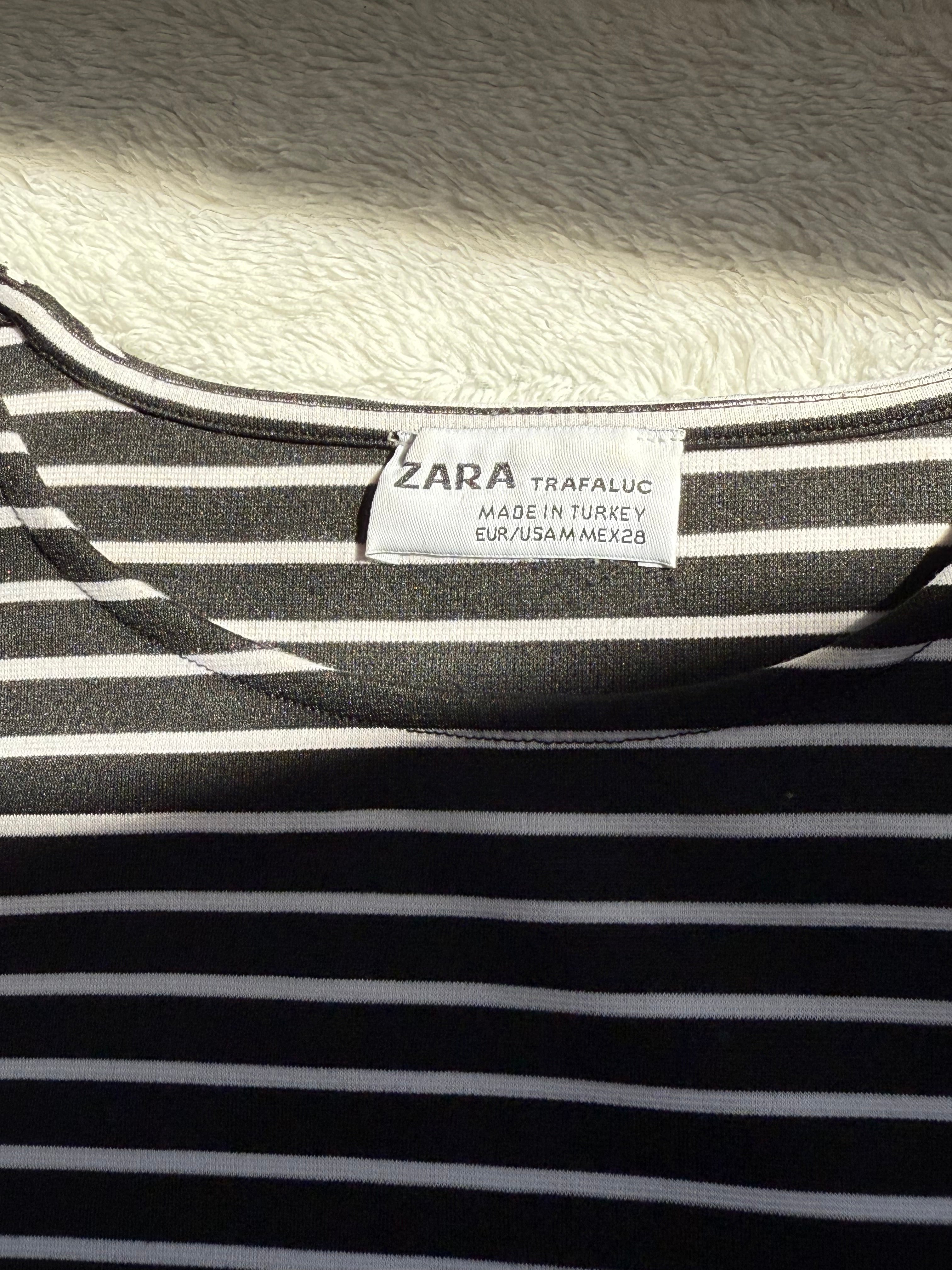 🚀 Trendy Chic: ZARA TRAFALUC Striped Dress (Size M)