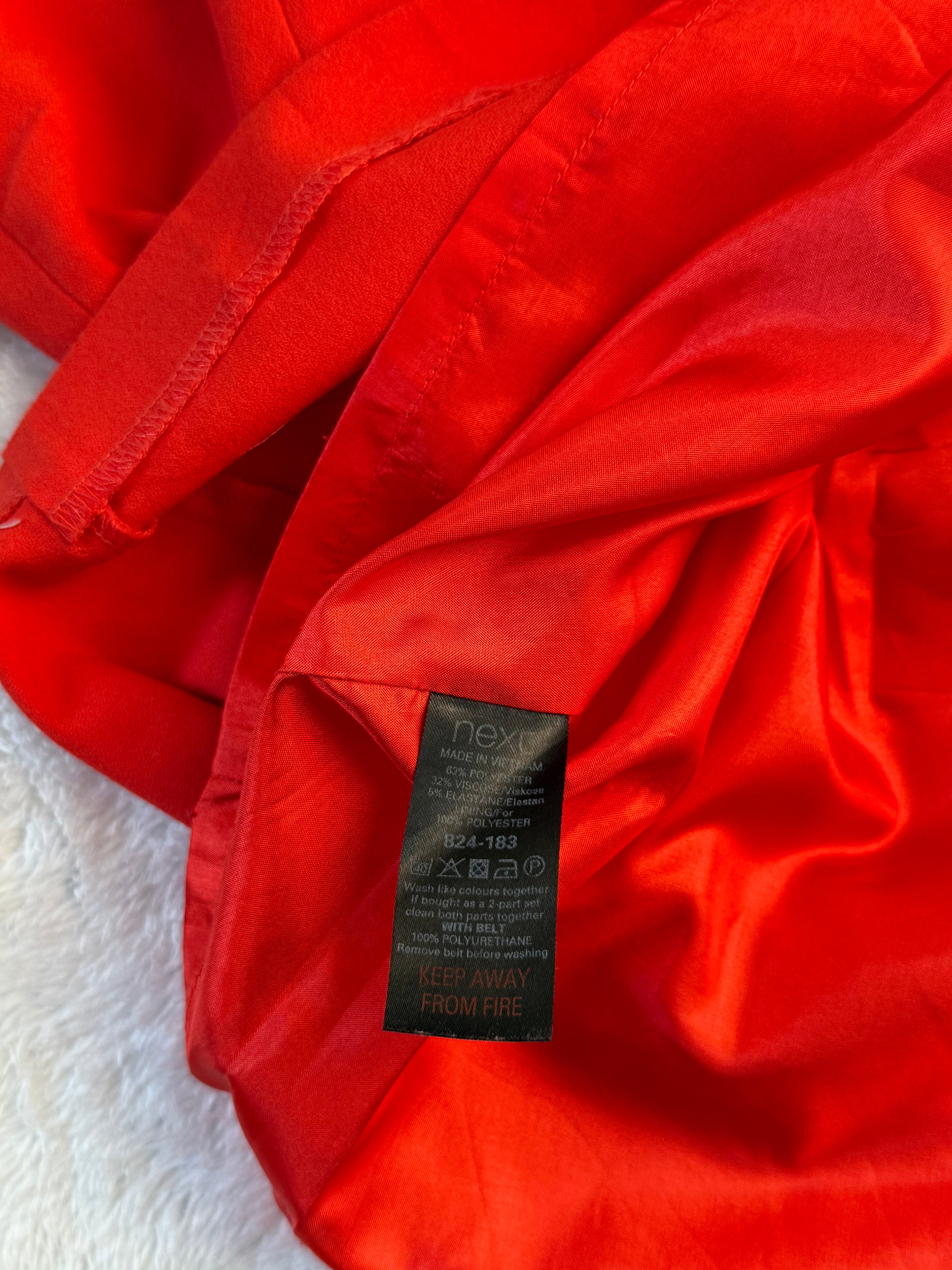 Next Tall Red Cowl Neck Tailored Dress | UK 12