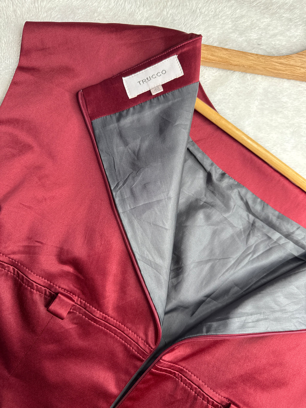 Trucco Maroon & Gray Color-Block Dress (EU 40 / Large)