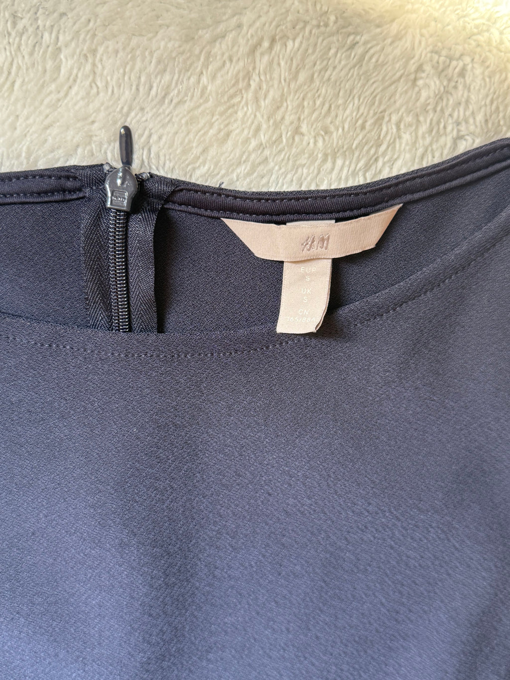 H&M Navy Blue Sleeveless A-Line Dress (Size S)