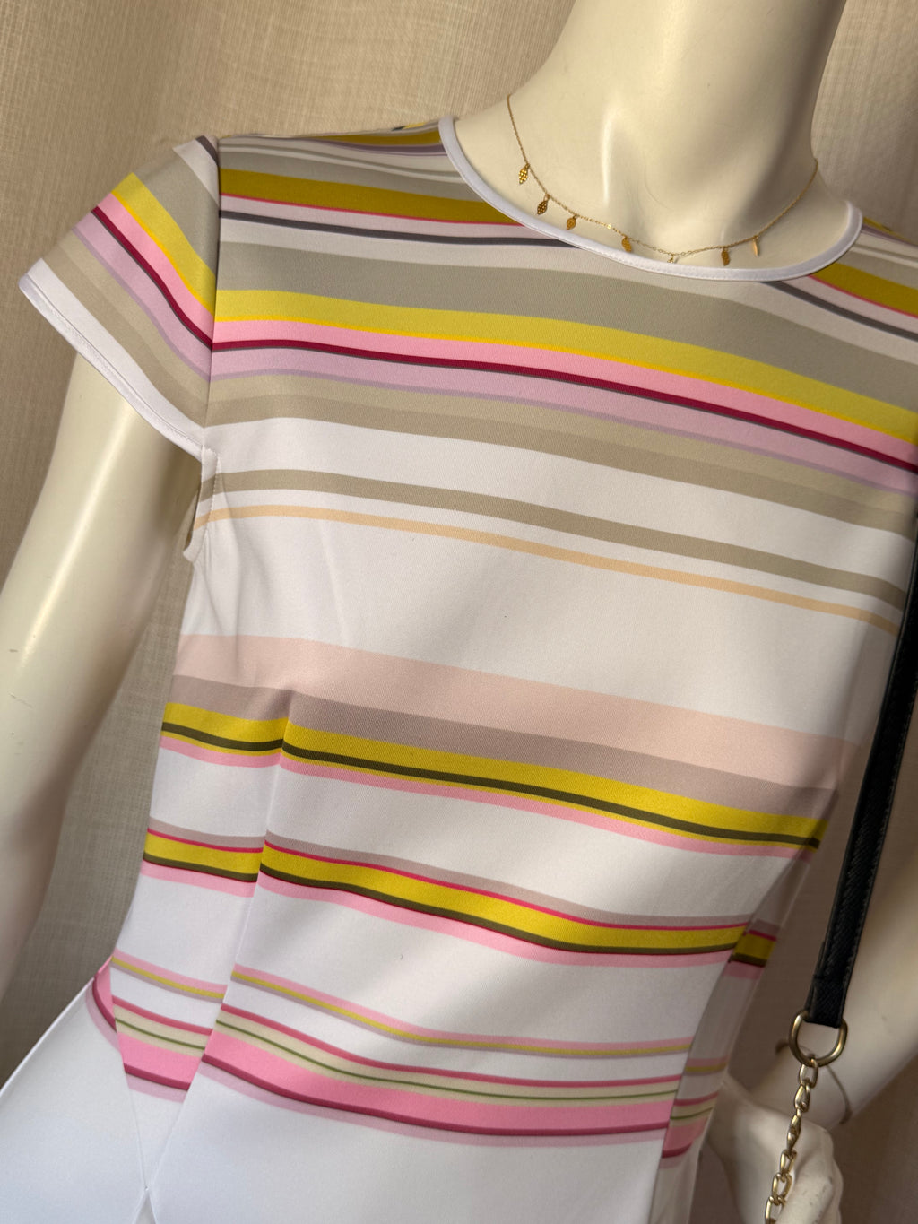 Legit Authentic Ted Baker "Sew in Love" Striped Fit & Flare Skater Dress (Size 2 / UK 10)