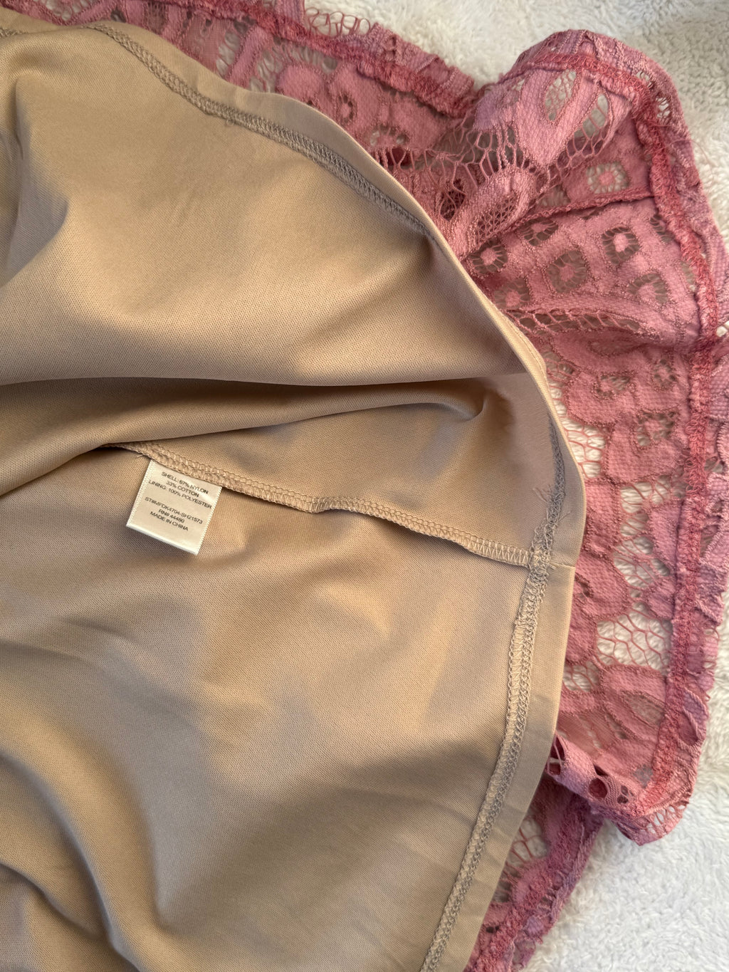 Love Fire Pink Crochet Lace High Neck Skater Dress | Large