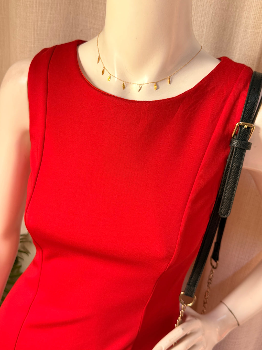 Zavendar Red Sleeveless Bodycon Mini Dress – Size S | Elegant Cocktail & Party Dress
