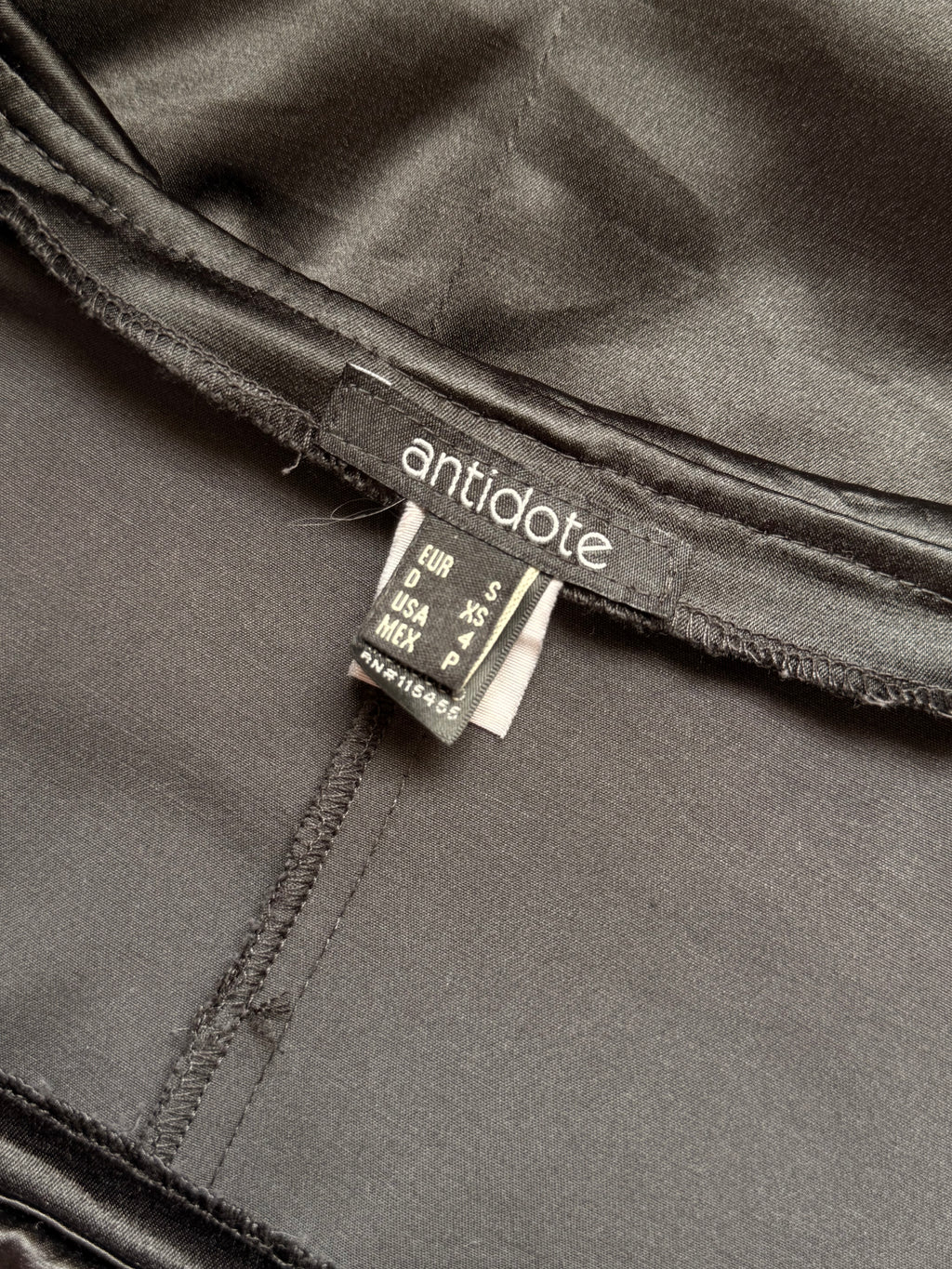 Antidote Black Satin Ruffle Mini Dress – Size XS | Elegant Party & Cocktail Dress