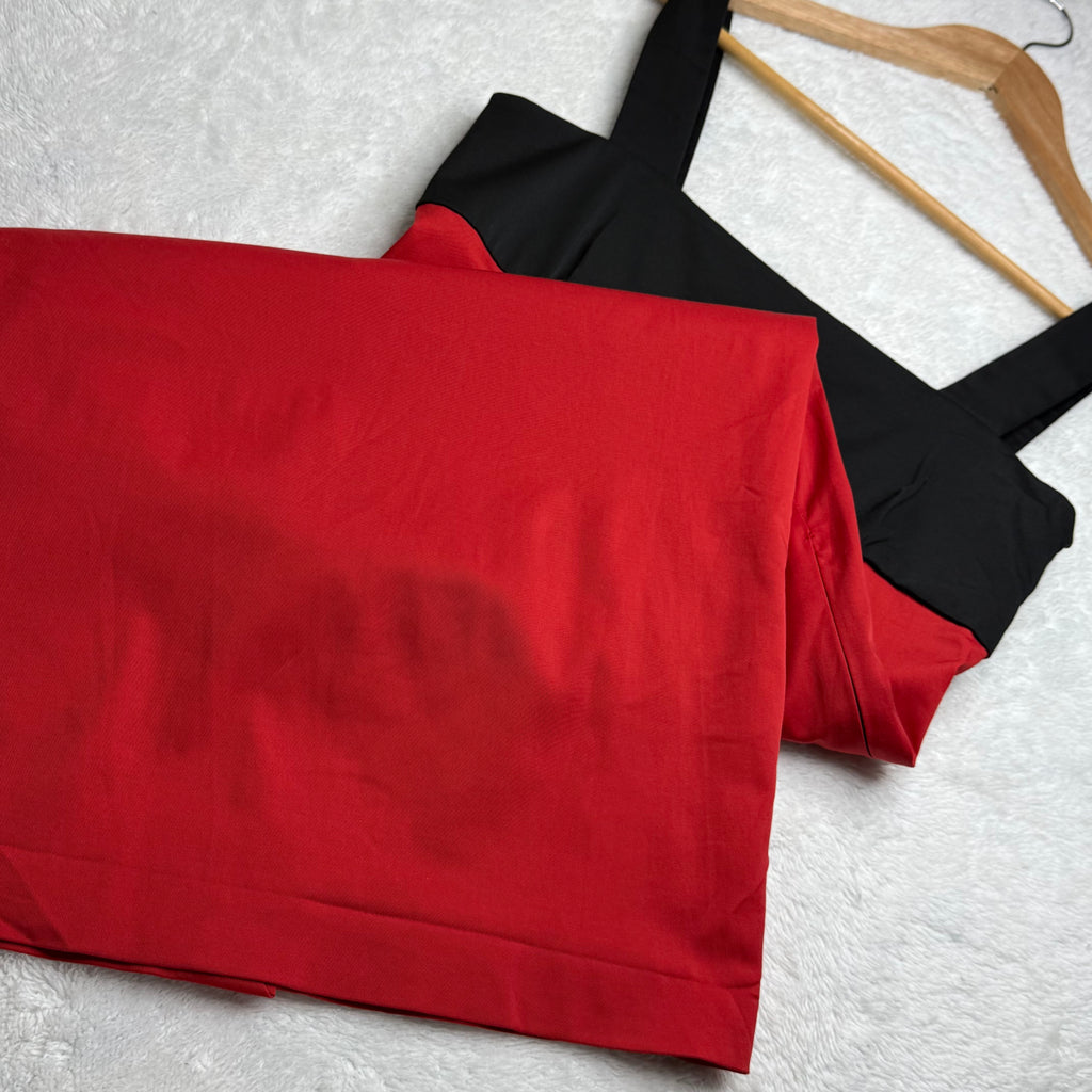 Zara Basic Color-Block Midi Dress