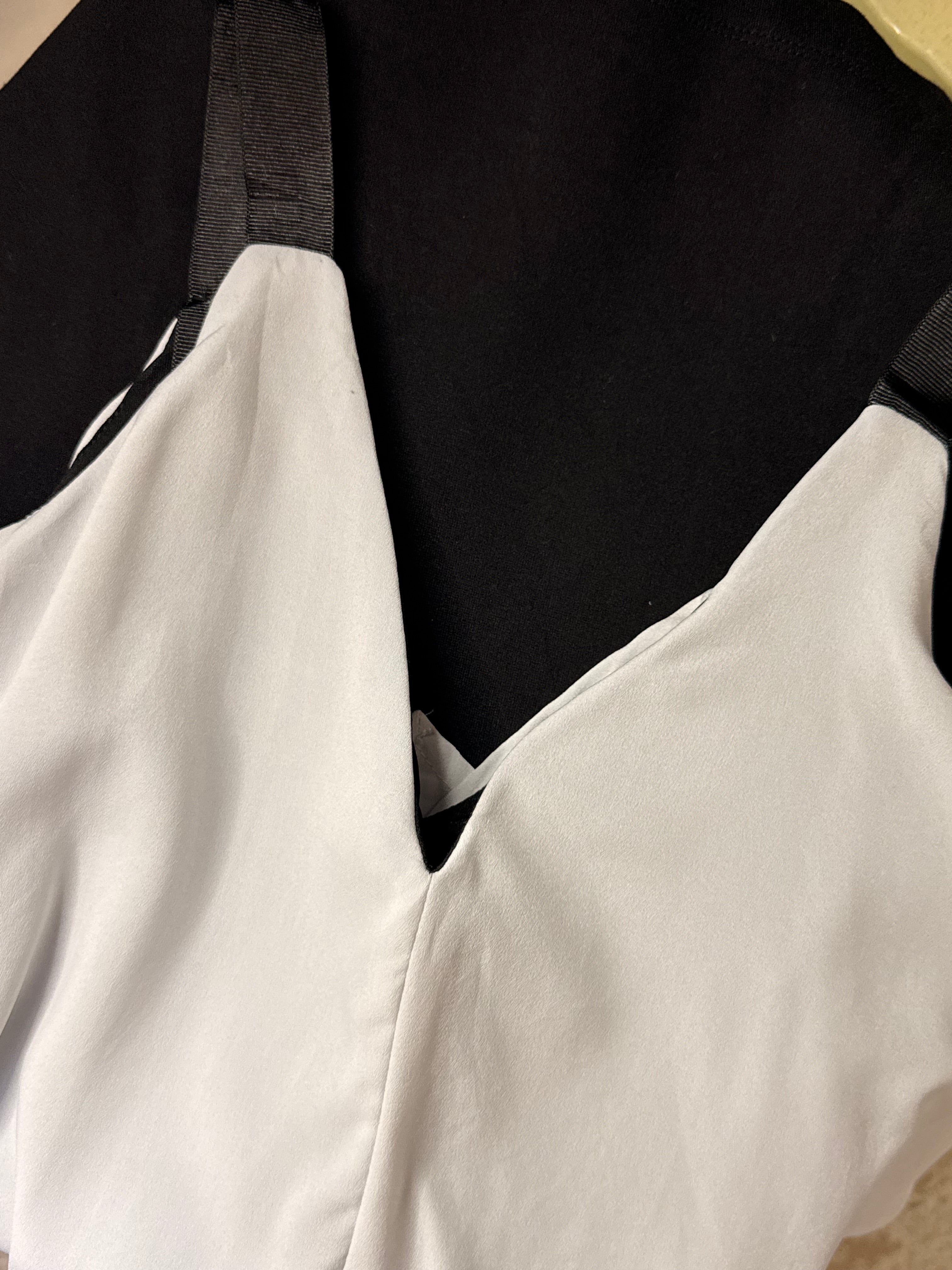 Zara Trafaluc Monochrome Asymmetric Chiffon Layered Mini Dress – Size S / UK 8 | Small