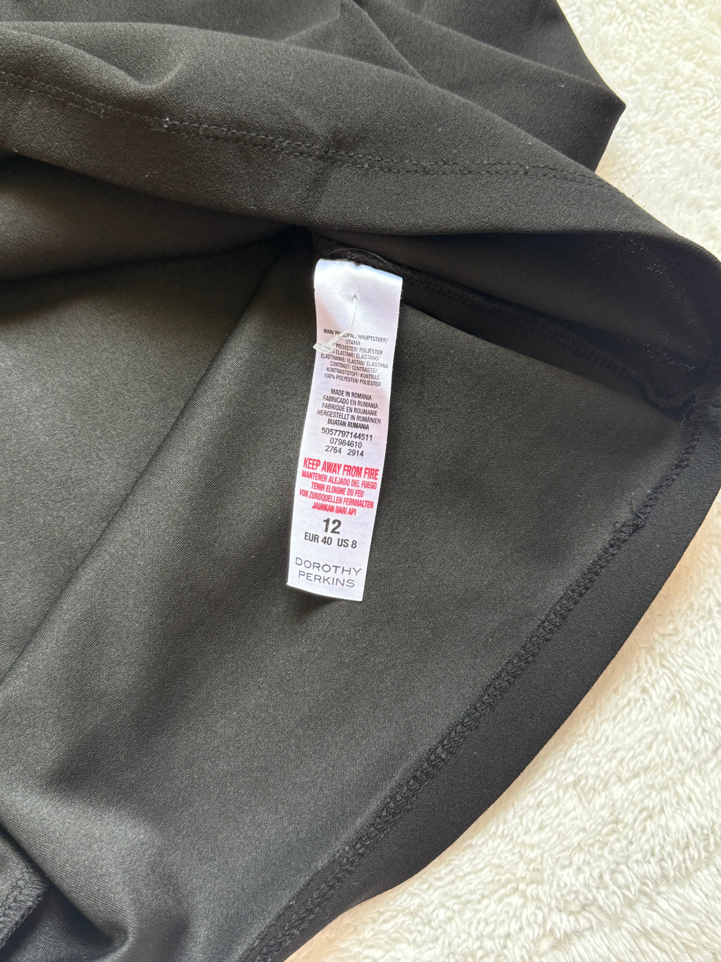 Dorothy Perkins Black Shift Dress | Peter Pan Collar | UK 12