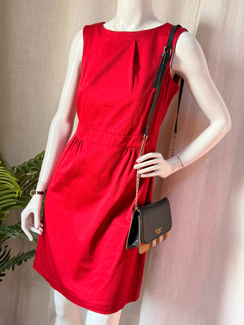 F&F Red Sleeveless Fit & Flare Dress – UK 10 | Elegant Party & Occasion Dress