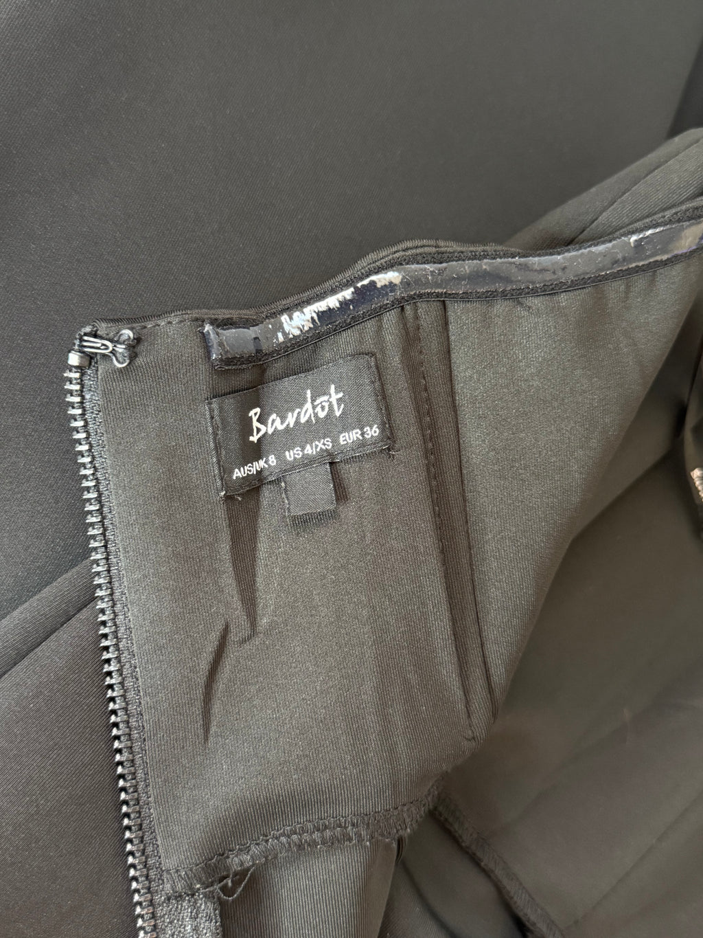 BARDOT Black Strapless Midi Dress | UK 8 (Preloved)