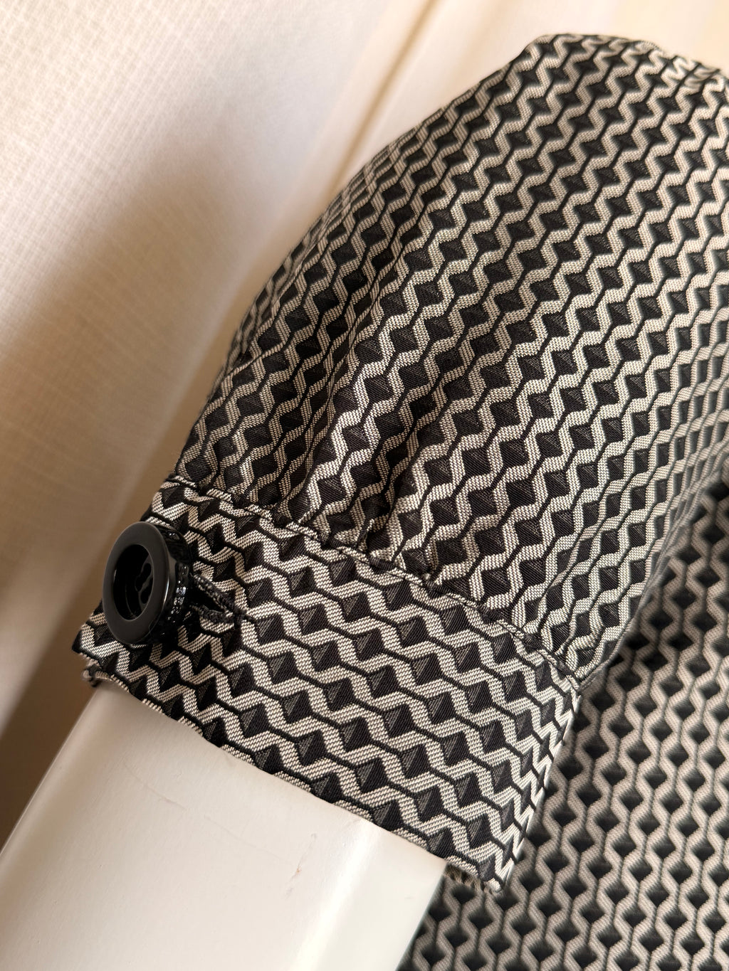 Authentic Roberto Verino Geometric Belted Dress – Size M (Bust 34”) | Luxury Designer Dress UAE
