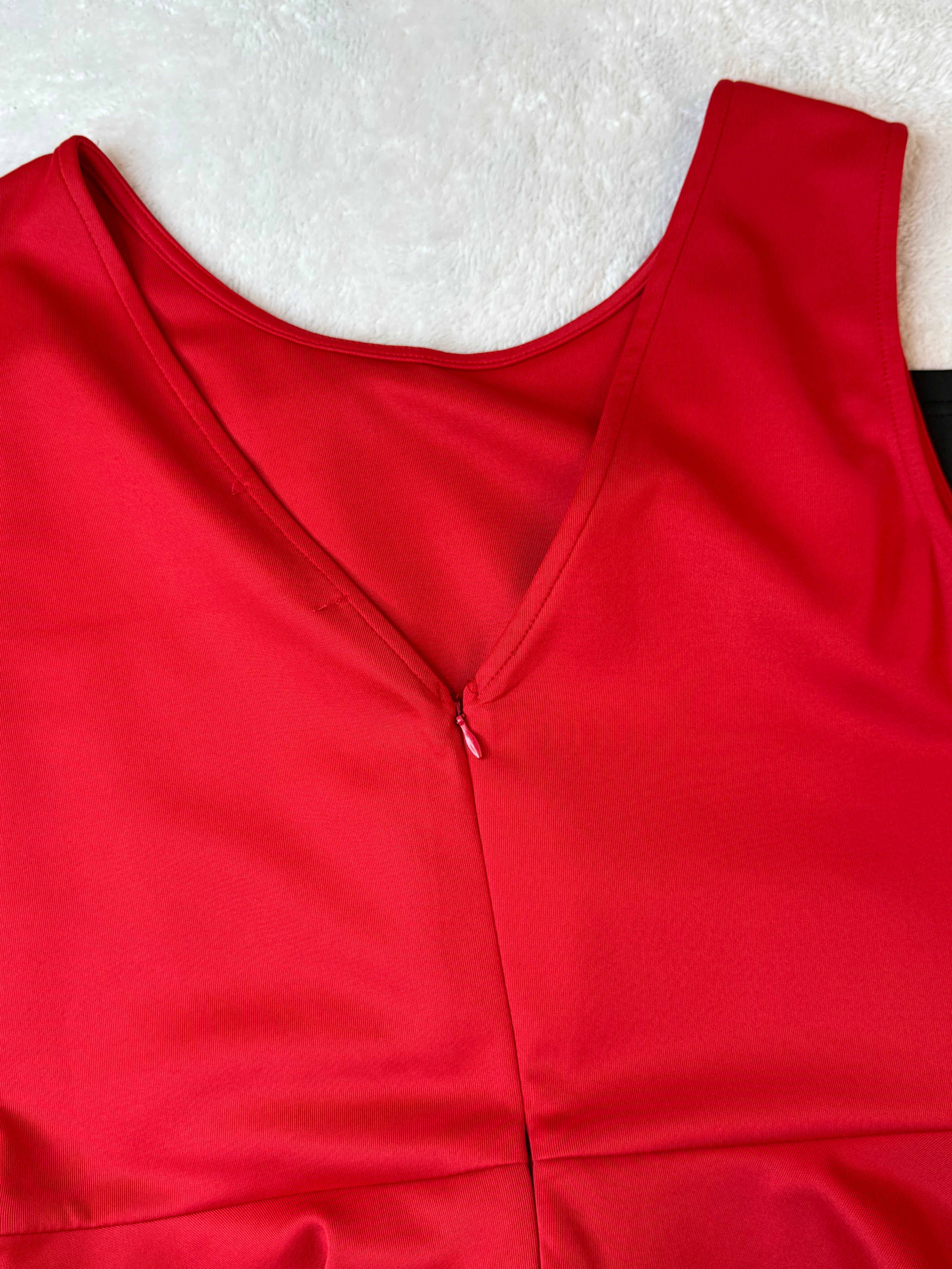 Jolie Moi Black & Red Lace Peplum Dress | UK 16