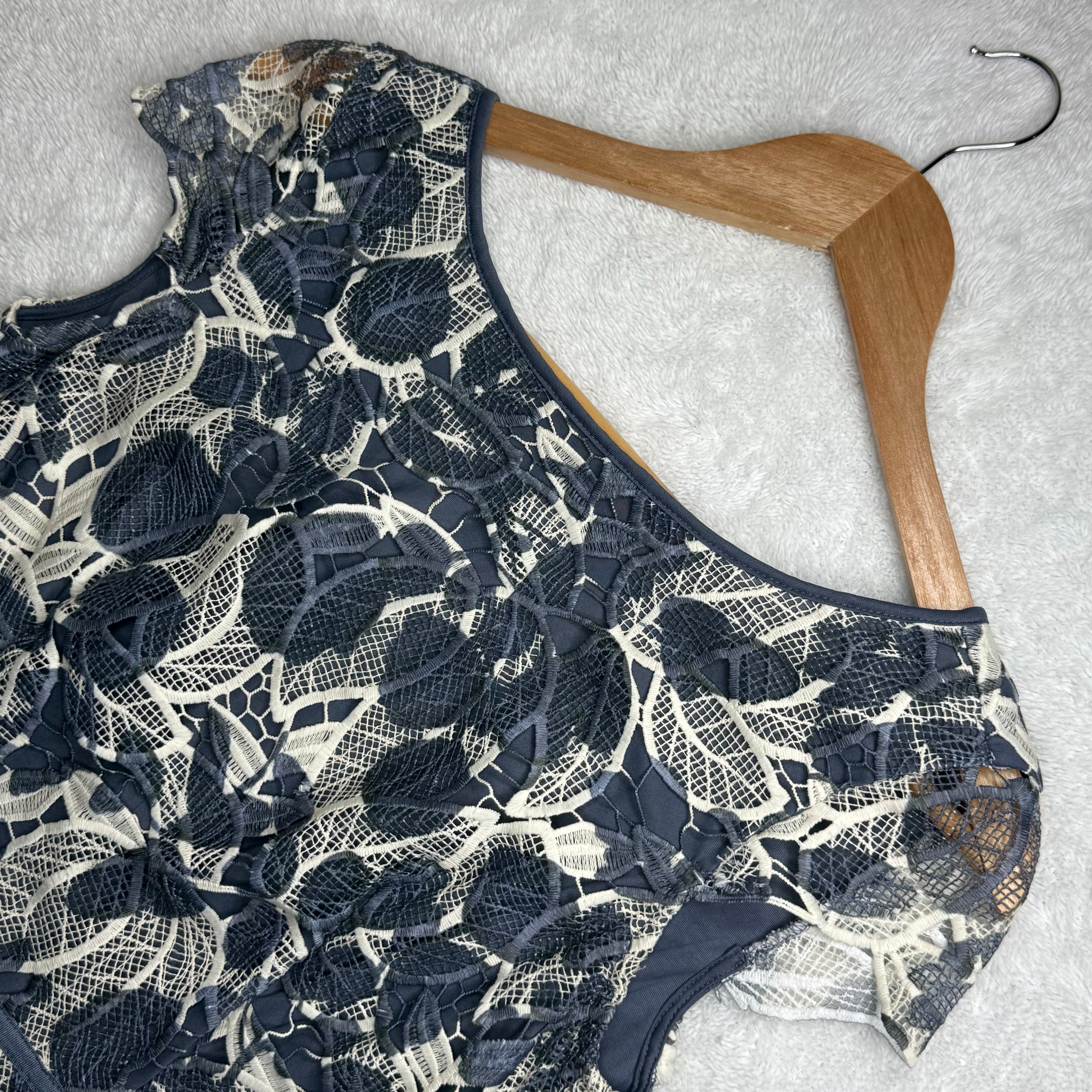 Esprit Navy & White Lace Sheath Dress