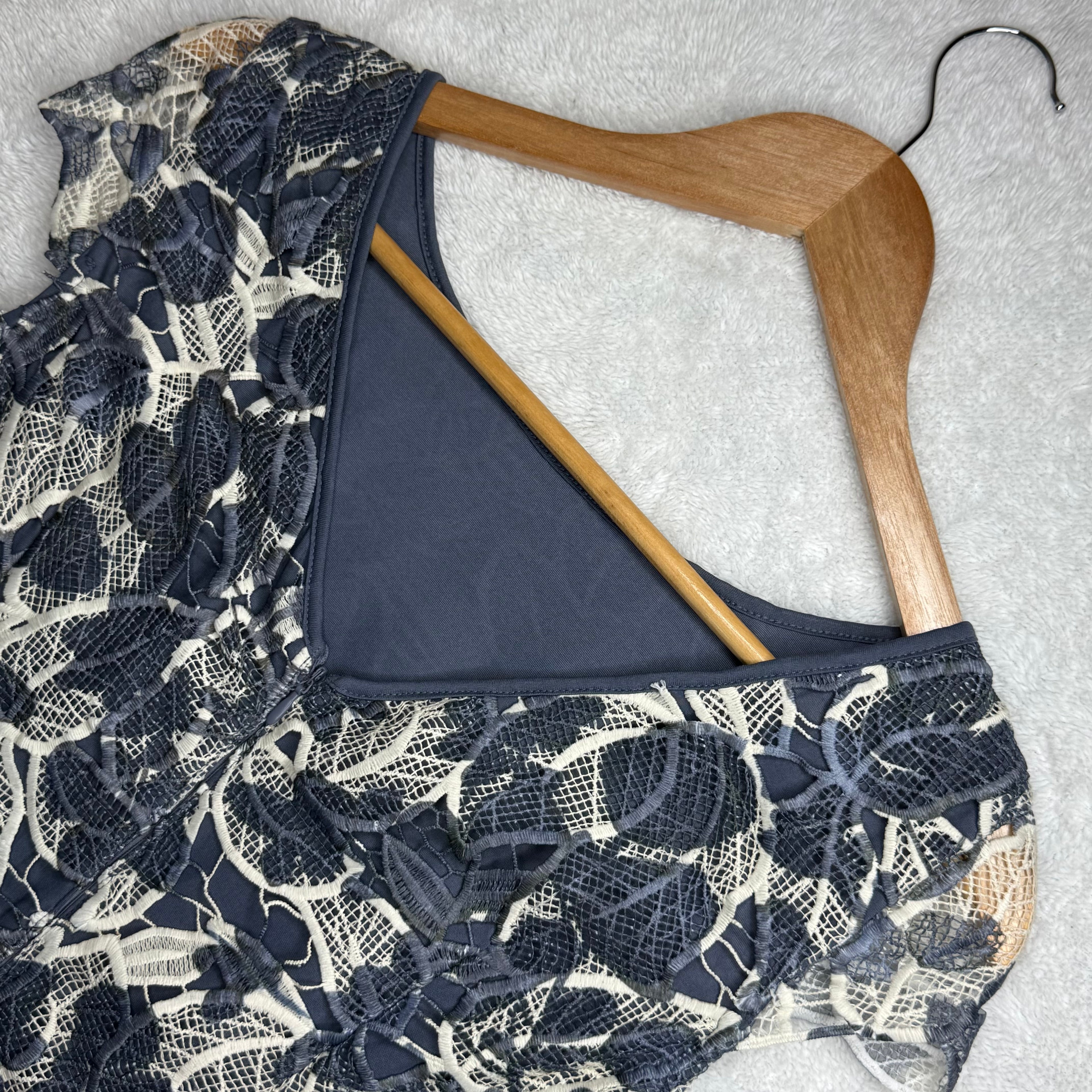 Esprit Navy & White Lace Sheath Dress