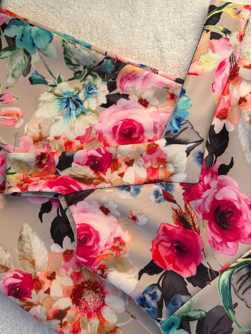 ASOS Floral Print Cowl Neck Bodycon Dress | UK 4 (Extra Small)