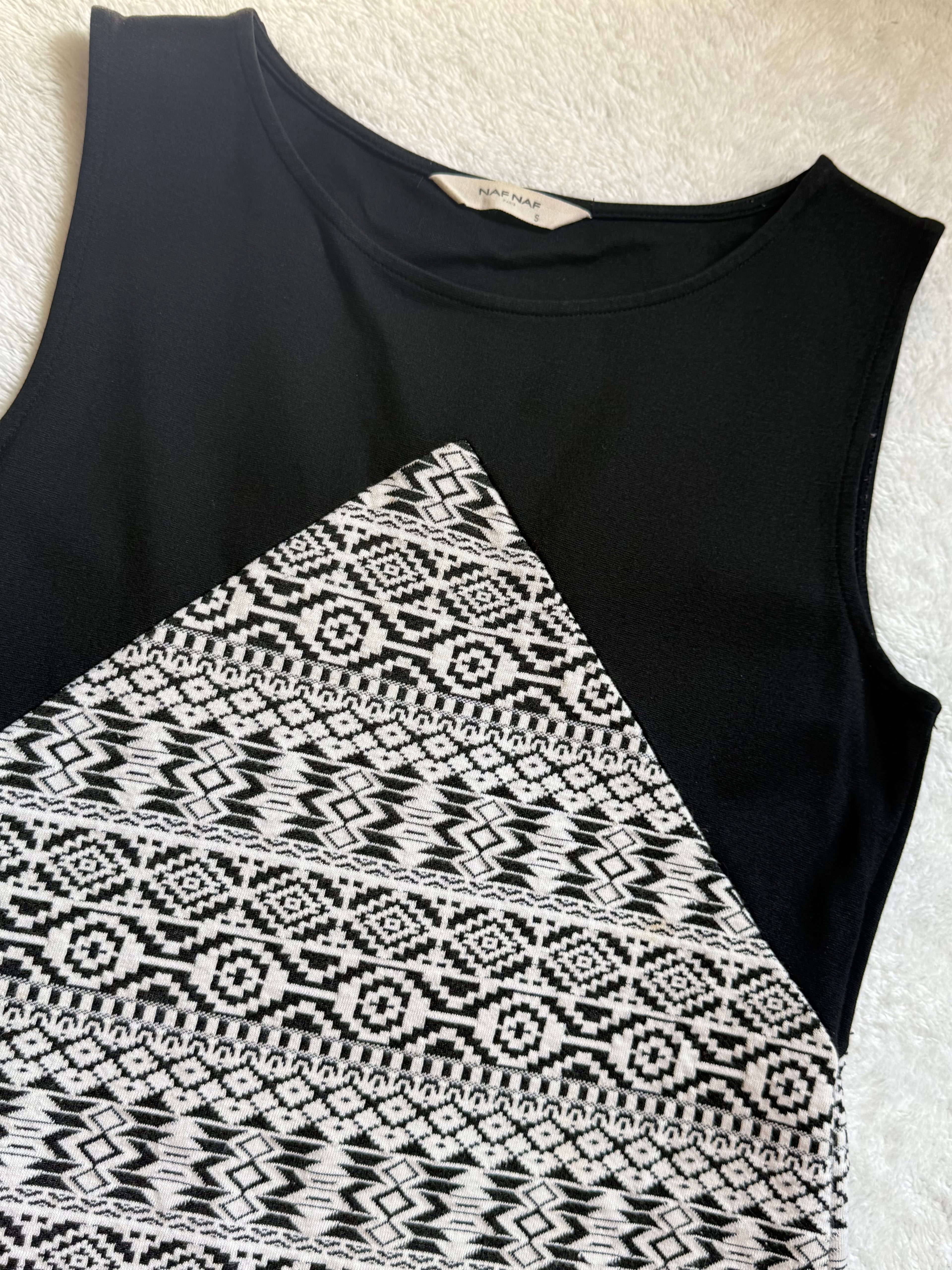 🇫🇷 Parisian Chic: NAF NAF Printed Dress (Size S)