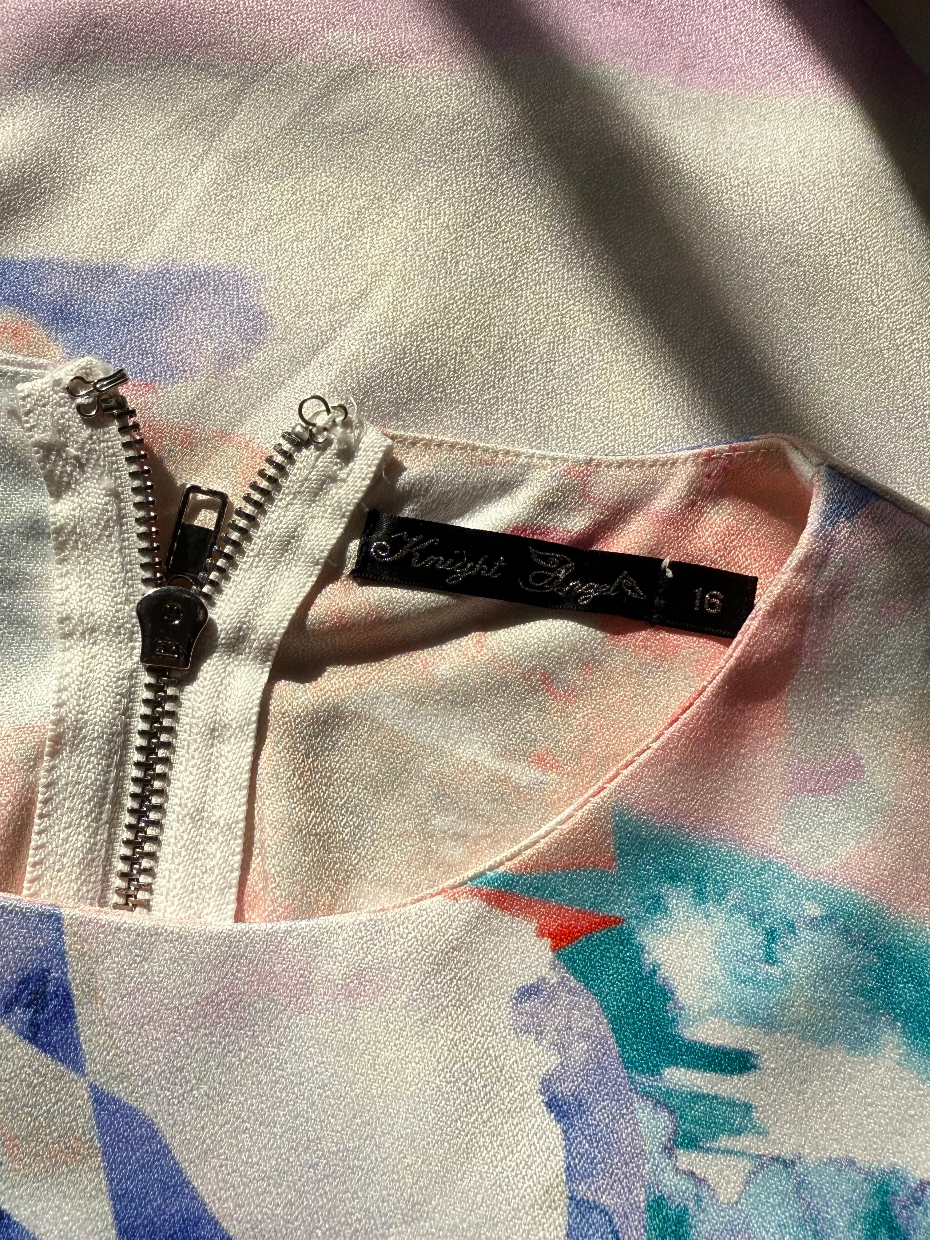 Artistic Preloved KNIGHT ANGEL Abstract Dress - UK 16