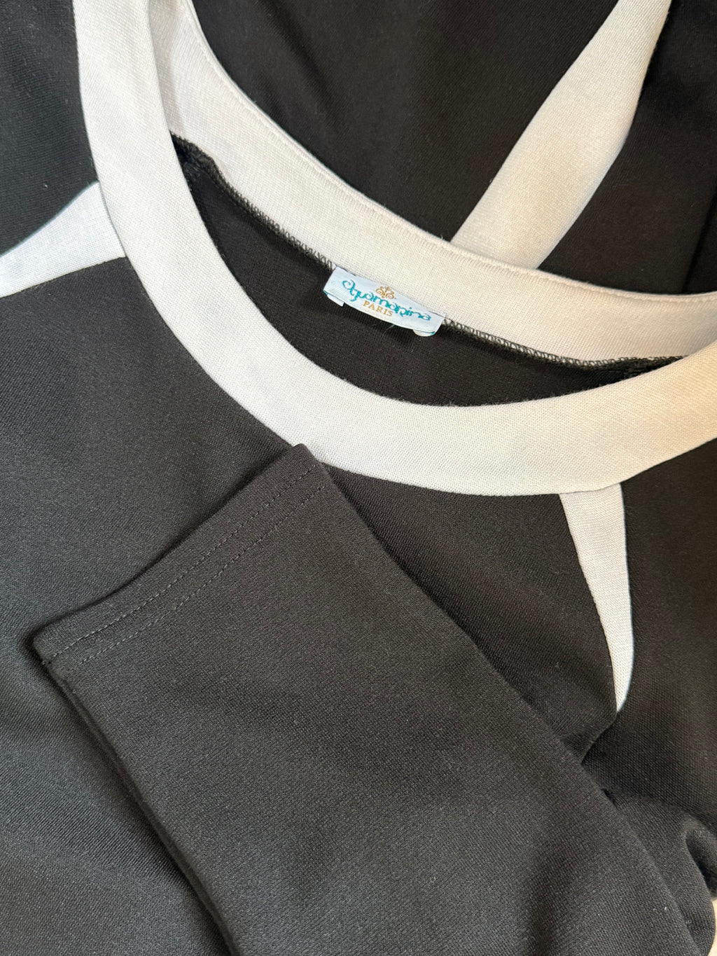 Aquamarina Paris Monochrome Geometric Milano Midi Dress – UK 12 / FR 40 | Medium