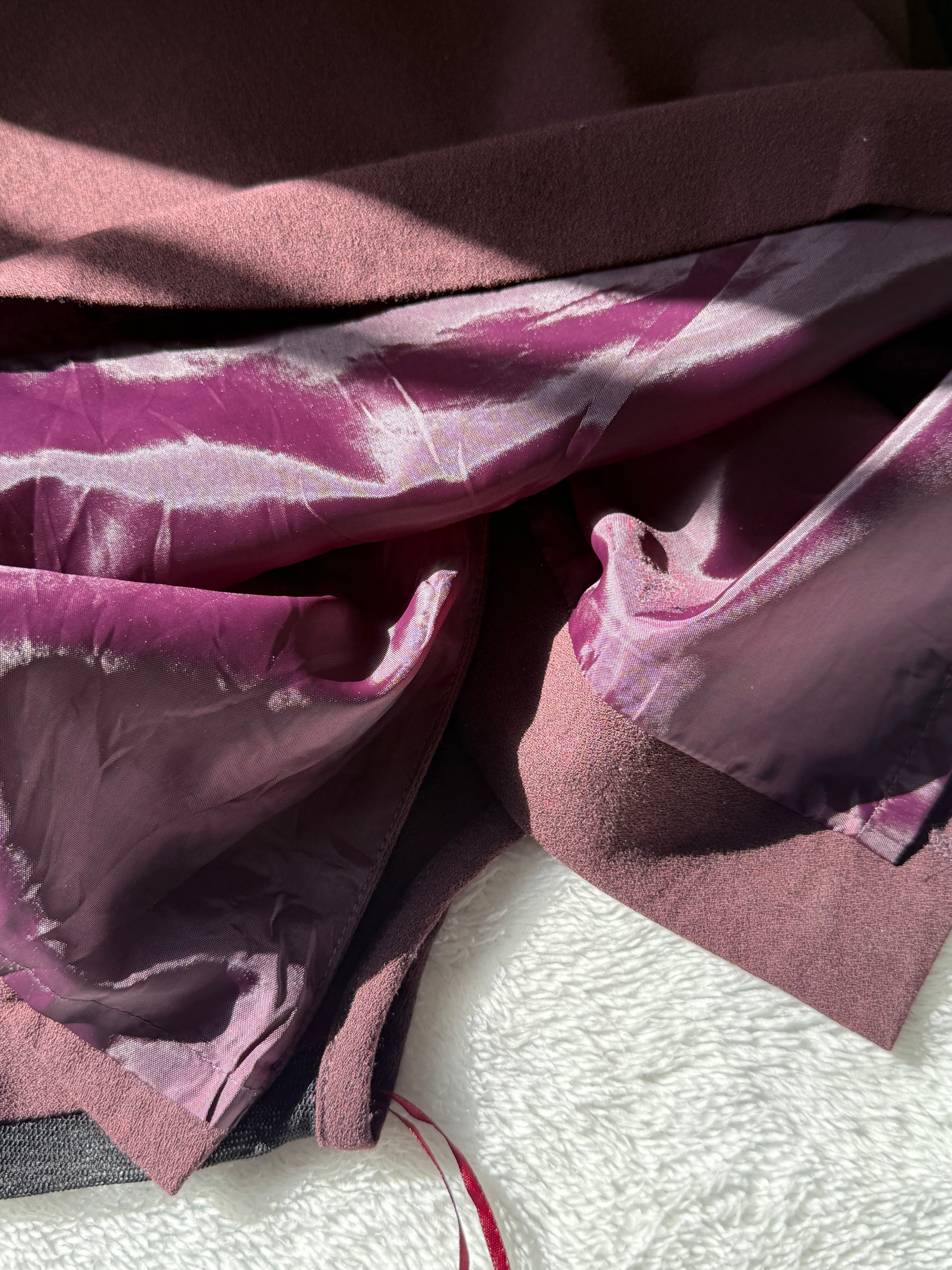 NEXT Plum Dress with Sheer Mesh Sleeves | UK 8