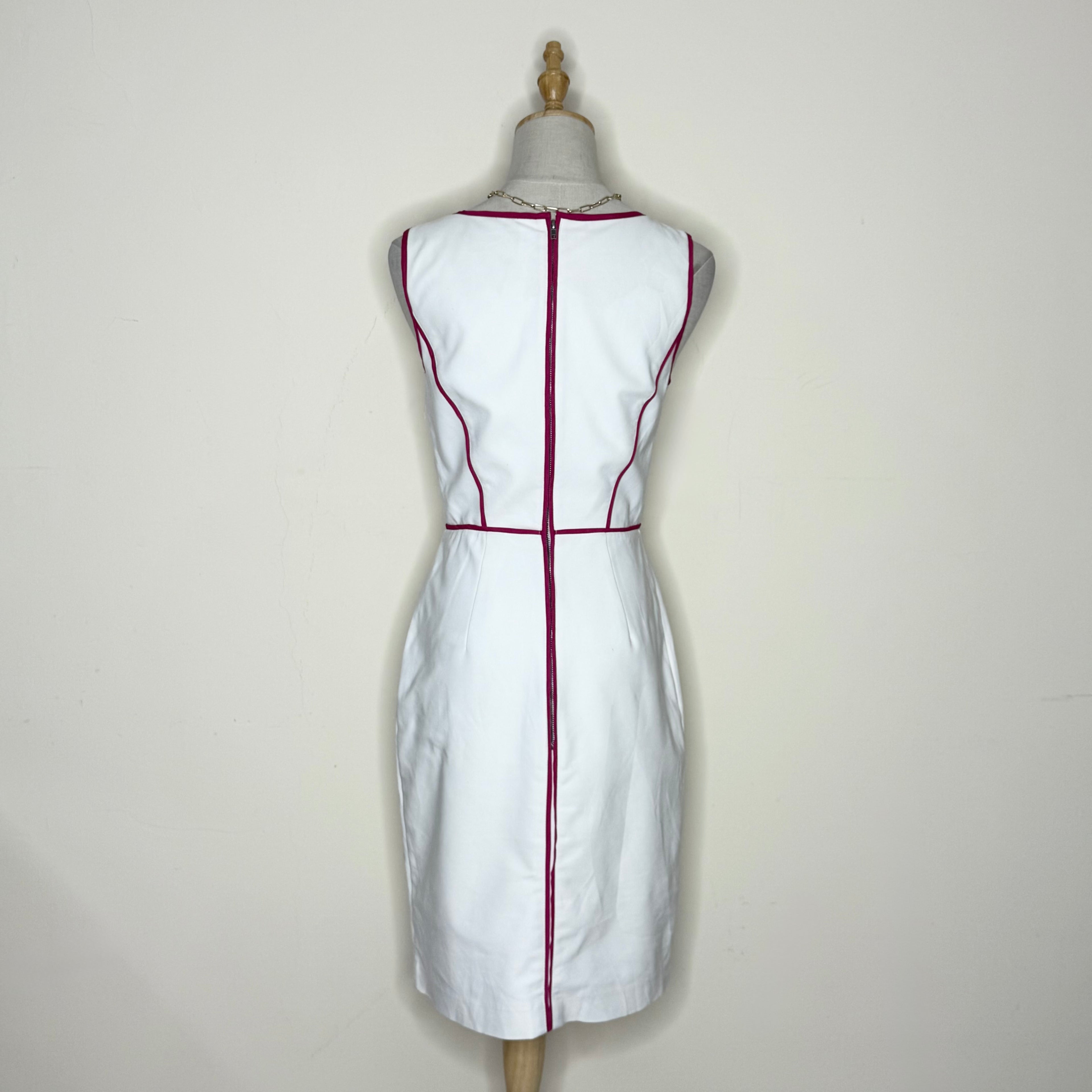 Target Limited Edition White Dress with Pink Contrast Piping