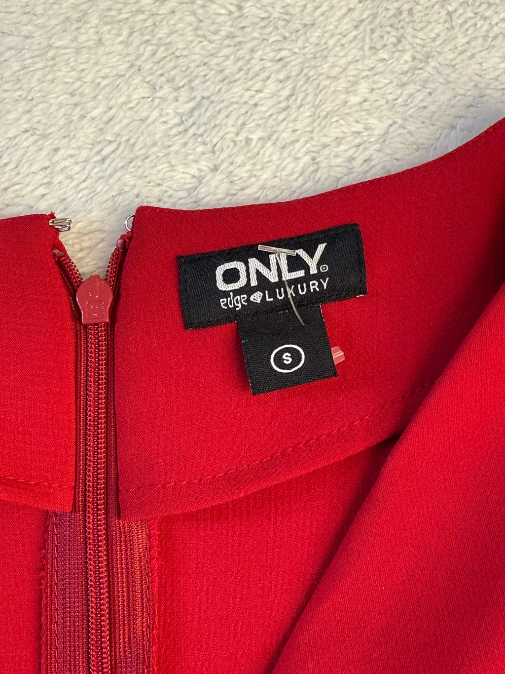 Only Edge Luxury Red Wrap Midi Dress | SMALL