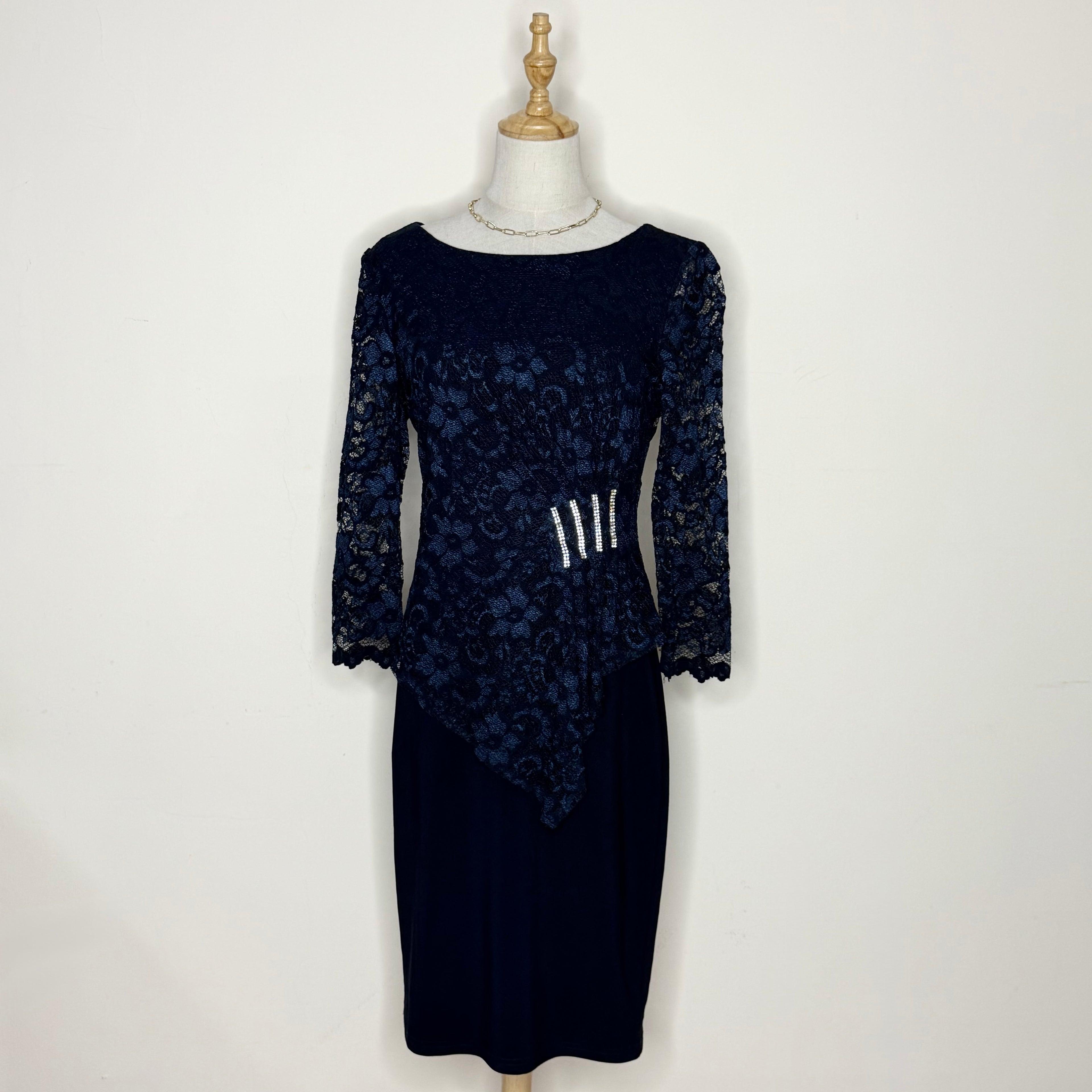 Joseph Ribkoff Navy Blue Lace Dress